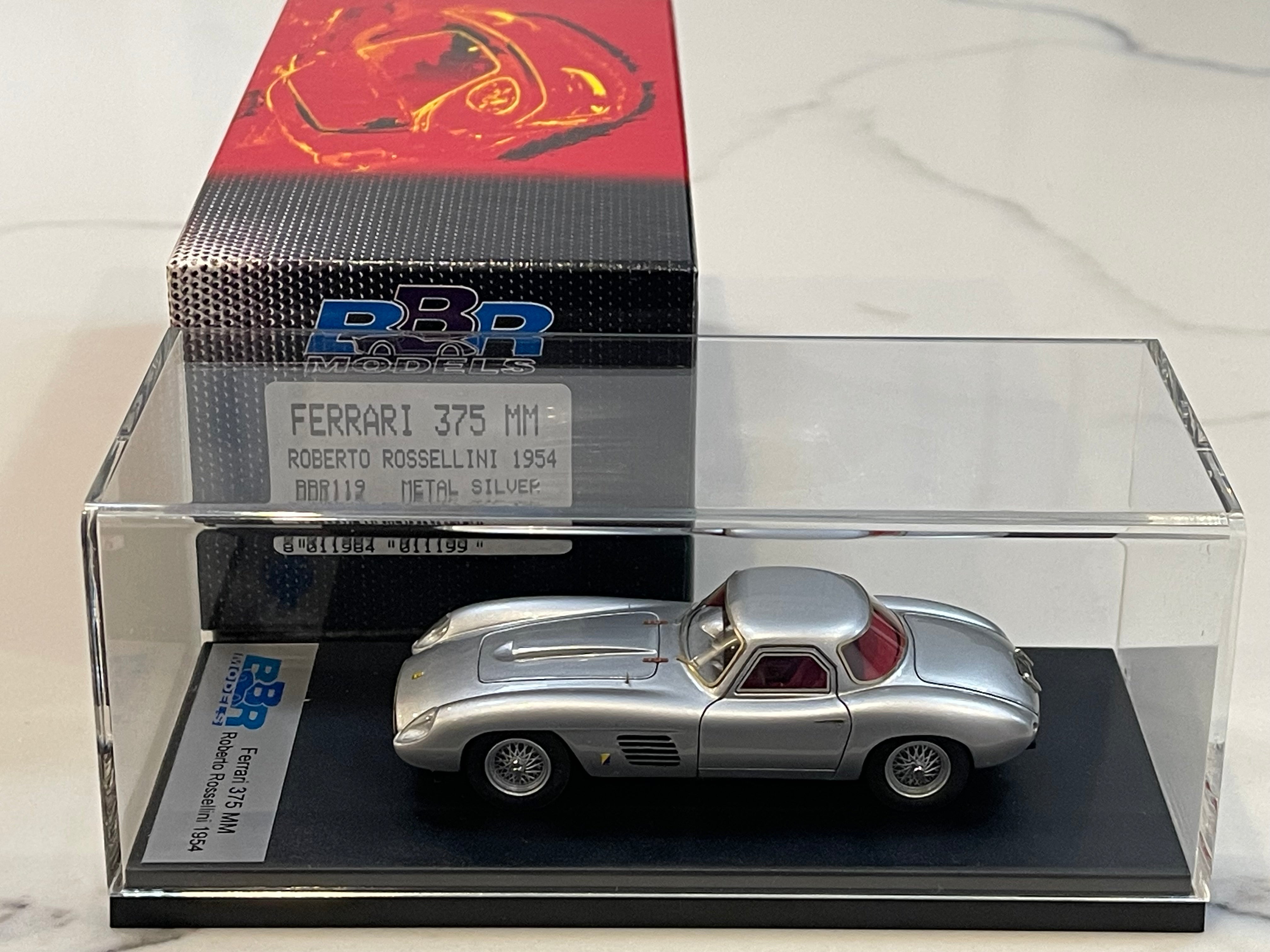 BBR 1/43 Ferrari 375 MM Roberto Rossellini 1954 Metal Silver BBR119