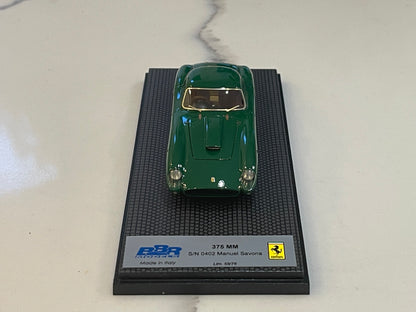 BBR 1/43 Ferrari 375 MM Manuel Savona 0402MM 1954 Green BBR119GR