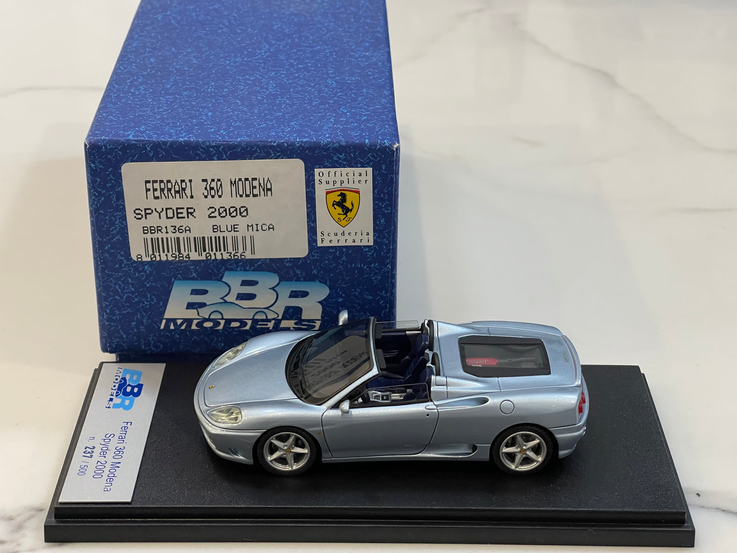 BBR 1/43 Ferrari 360 Spider 2000 Blue Mica BBR136A