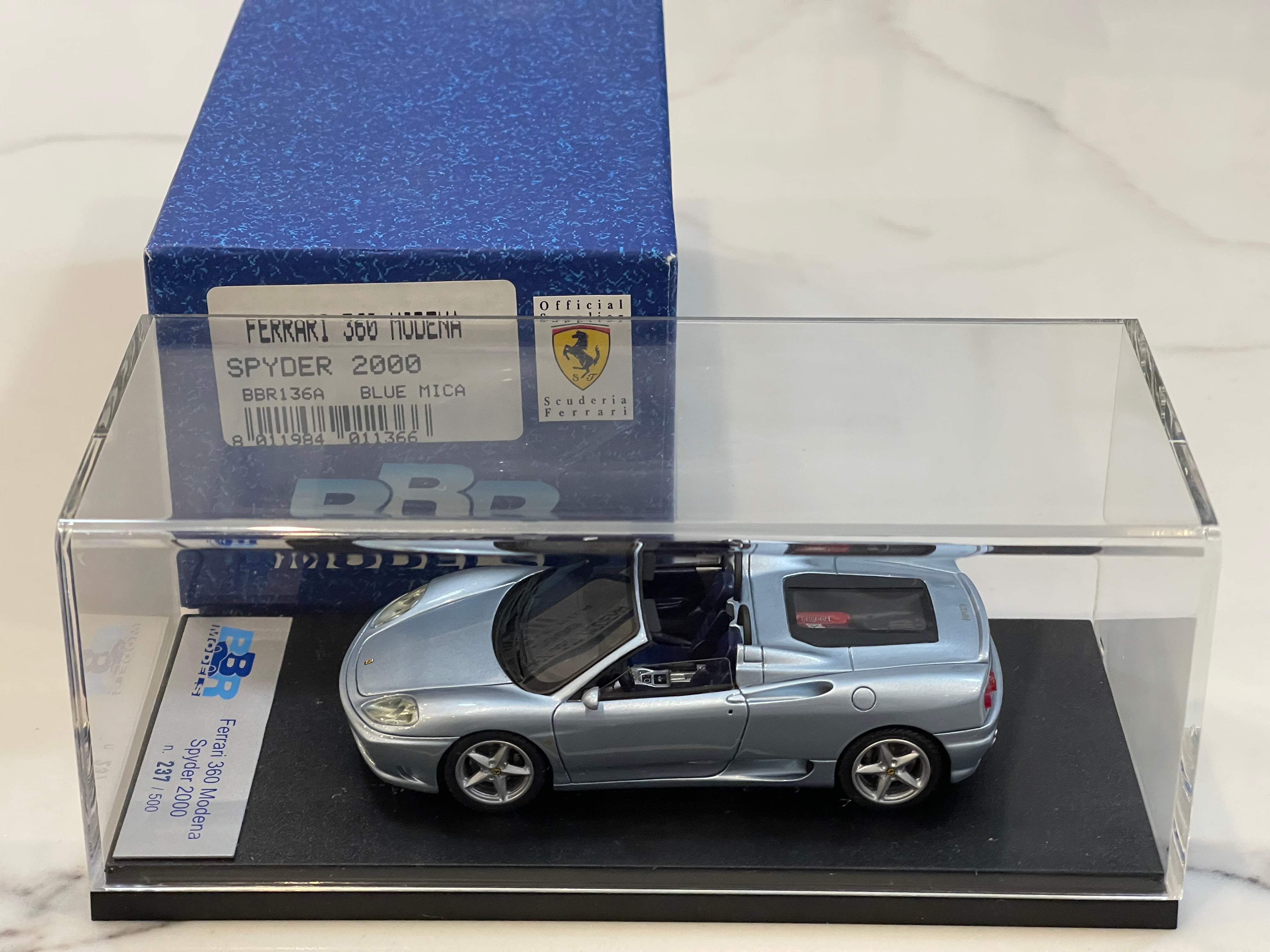 BBR 1/43 Ferrari 360 Spider 2000 Blue Mica BBR136A