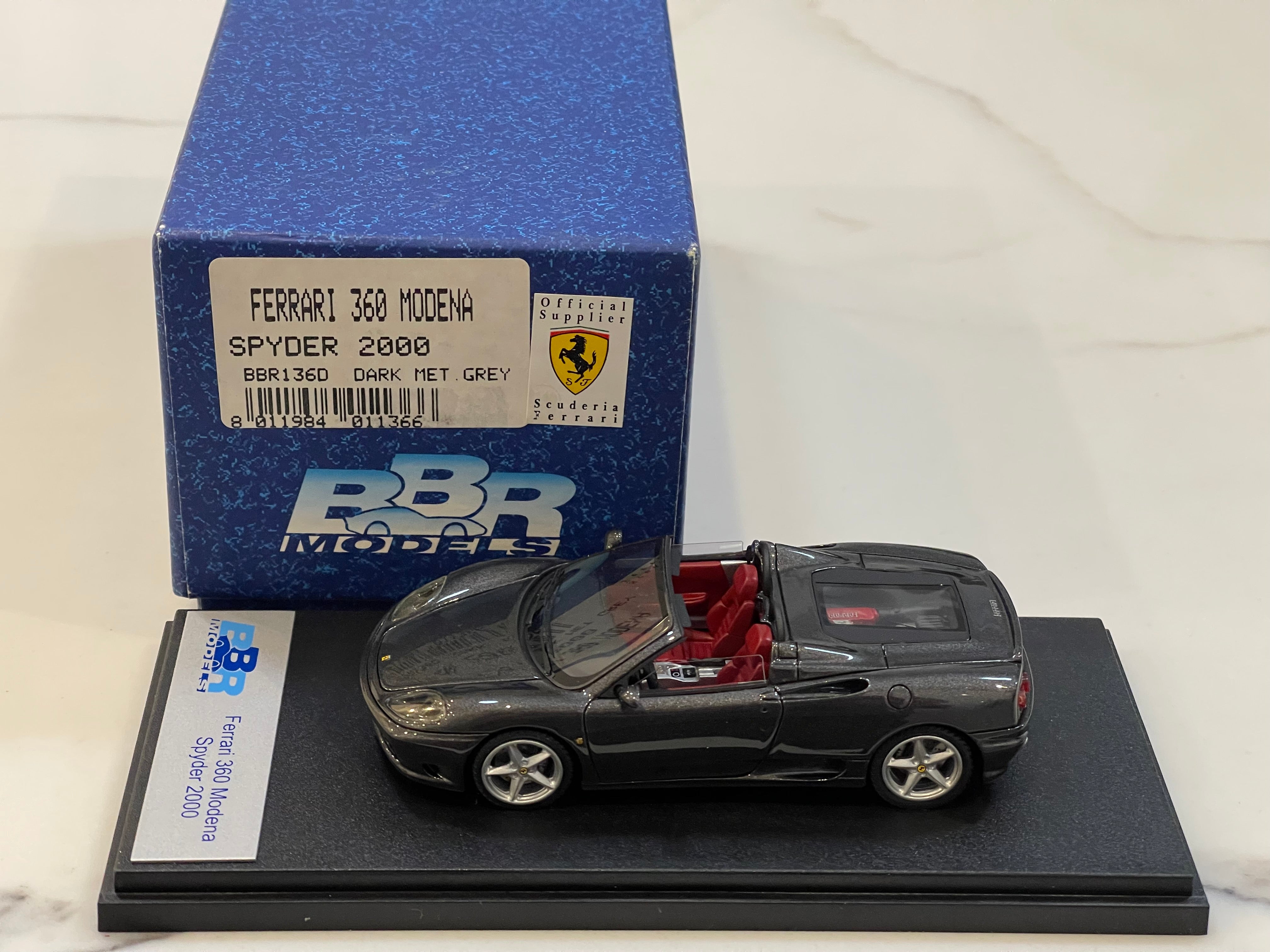 BBR 1/43 Ferrari 360 Spider 2000 Dark Met. Grey BBR136D