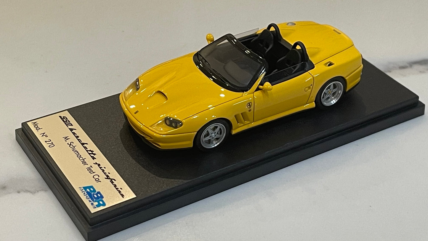 BBR 1/43 Ferrari 550 Barchetta M. Schumacher Test 2000 Yellow BBR137B