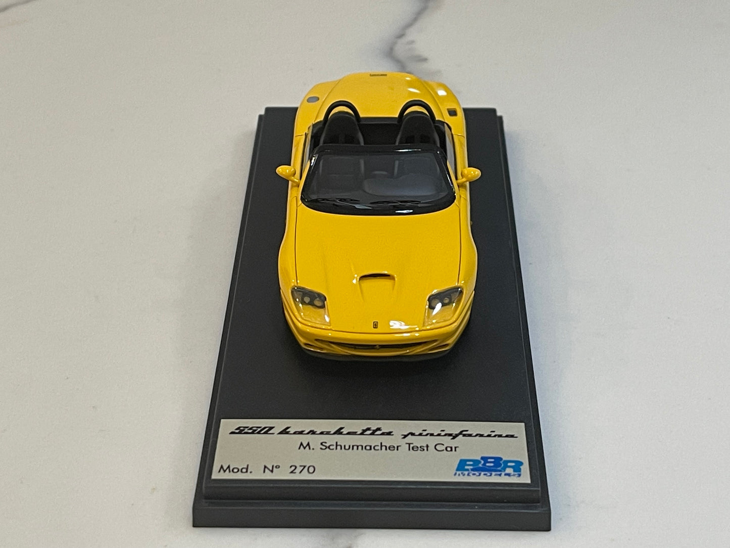 BBR 1/43 Ferrari 550 Barchetta M. Schumacher Test 2000 Yellow BBR137B