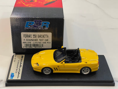 BBR 1/43 Ferrari 550 Barchetta M. Schumacher Test 2000 Yellow BBR137B