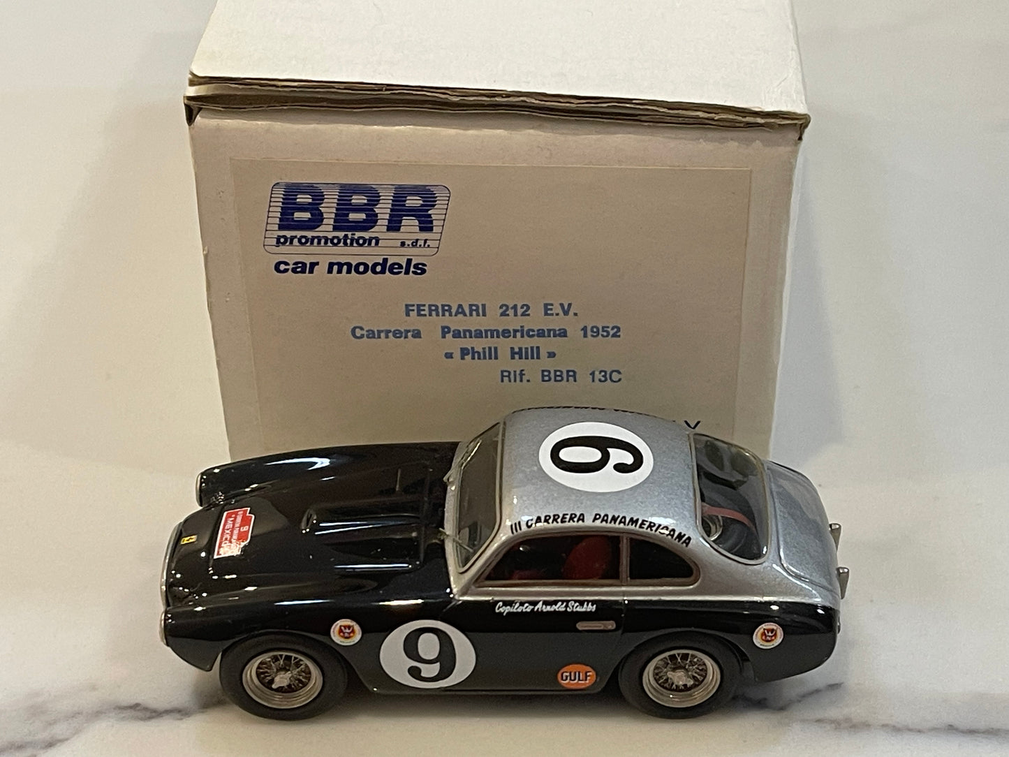 BBR 1/43 Ferrari 212 Export Vignale III Carrera Panamericana 1950 Black/Silver No.9 BBR13C