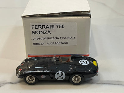 BBR 1/43 Ferrari 750 Monza Carrera V Panamericana 1954 Black No. 2 BBR15A