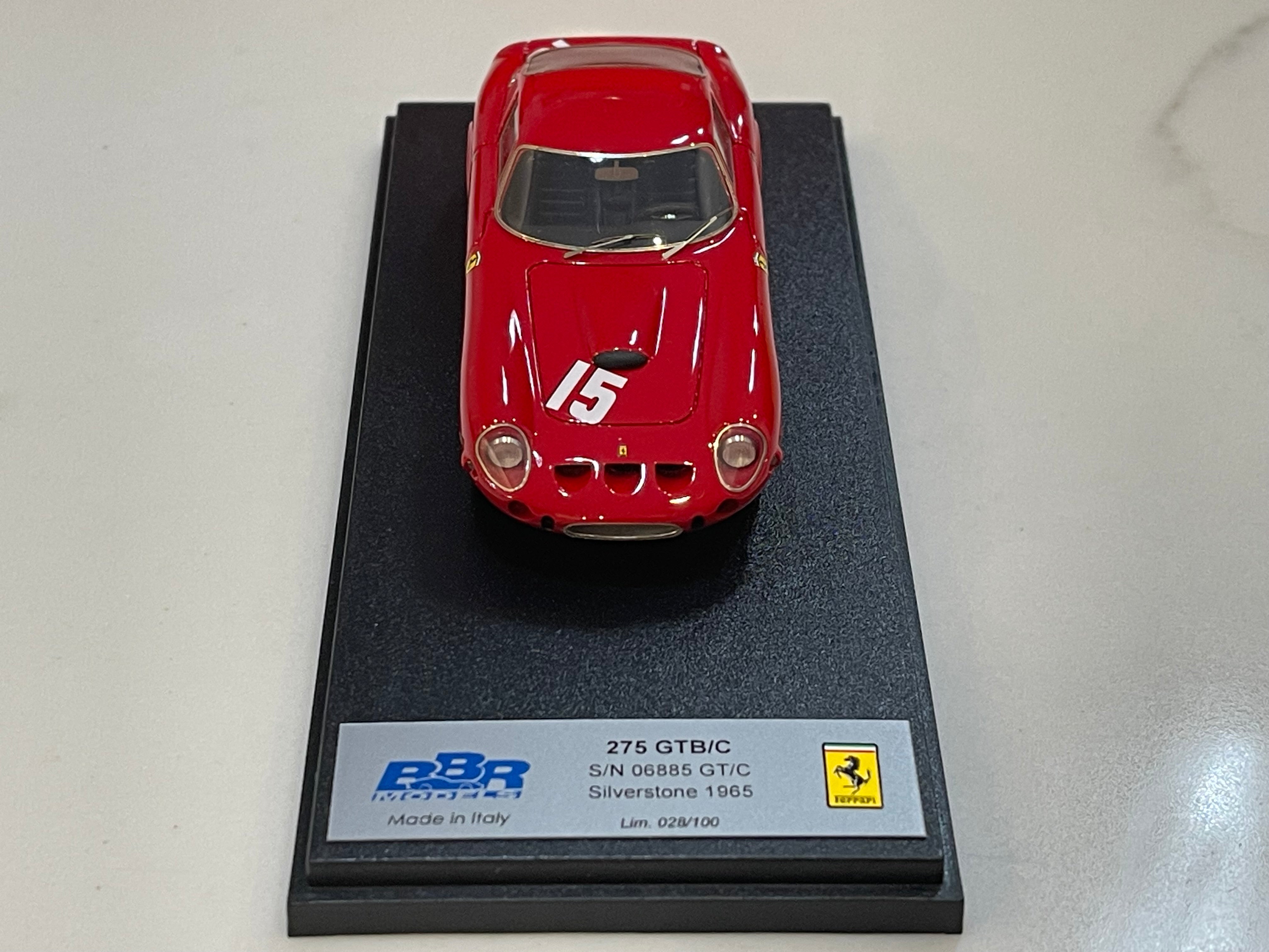 BBR 1/43 Ferrari 275 GTB/C 06885GT/C Silverstone 1965 Red No. 15 