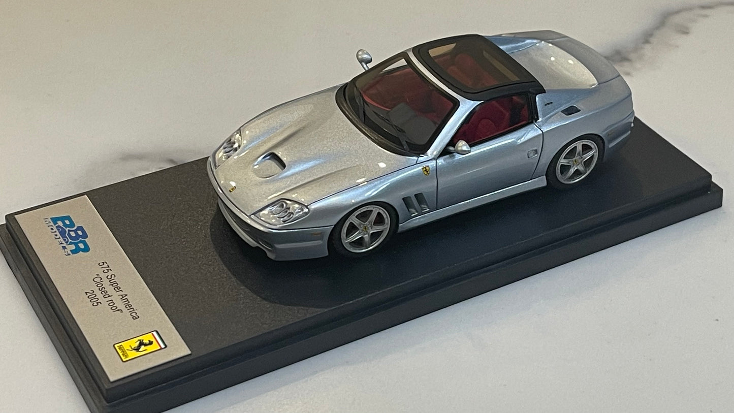 BBR 1/43 Ferrari 575 Superamerica Closed 2005 Grigio Alloy BBR166C