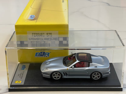 BBR 1/43 Ferrari 575 Superamerica Closed 2005 Grigio Alloy BBR166C