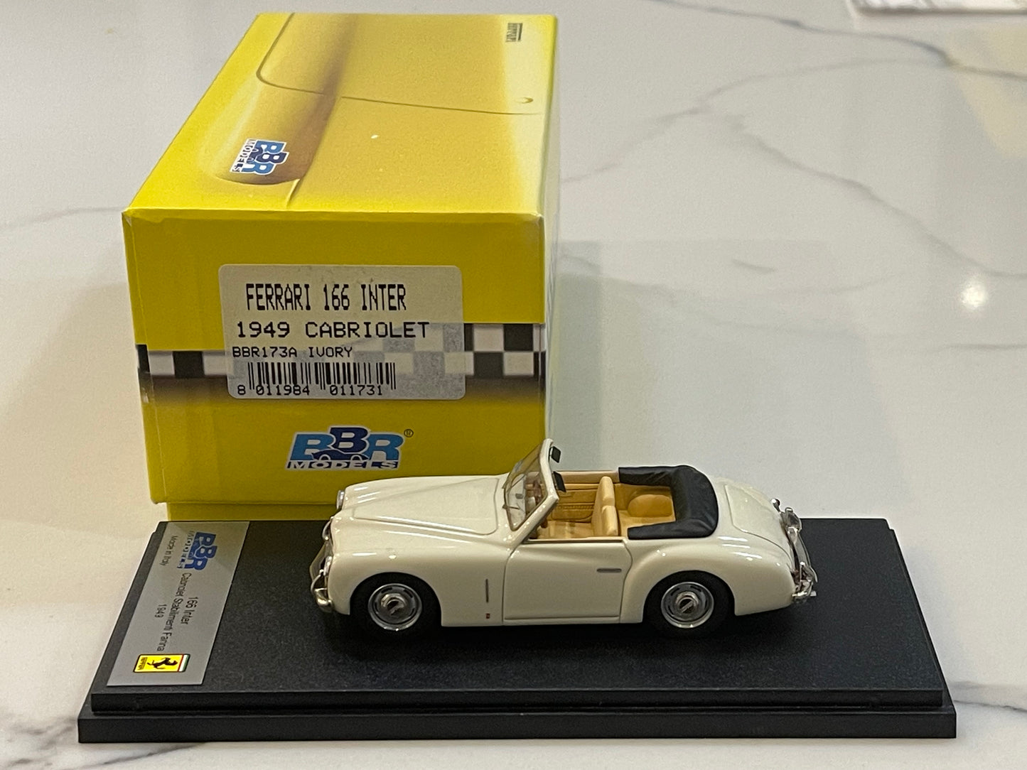 BBR 1/43 Ferrari 166 Inter Cabriolet 1949 Ivory BBR173A