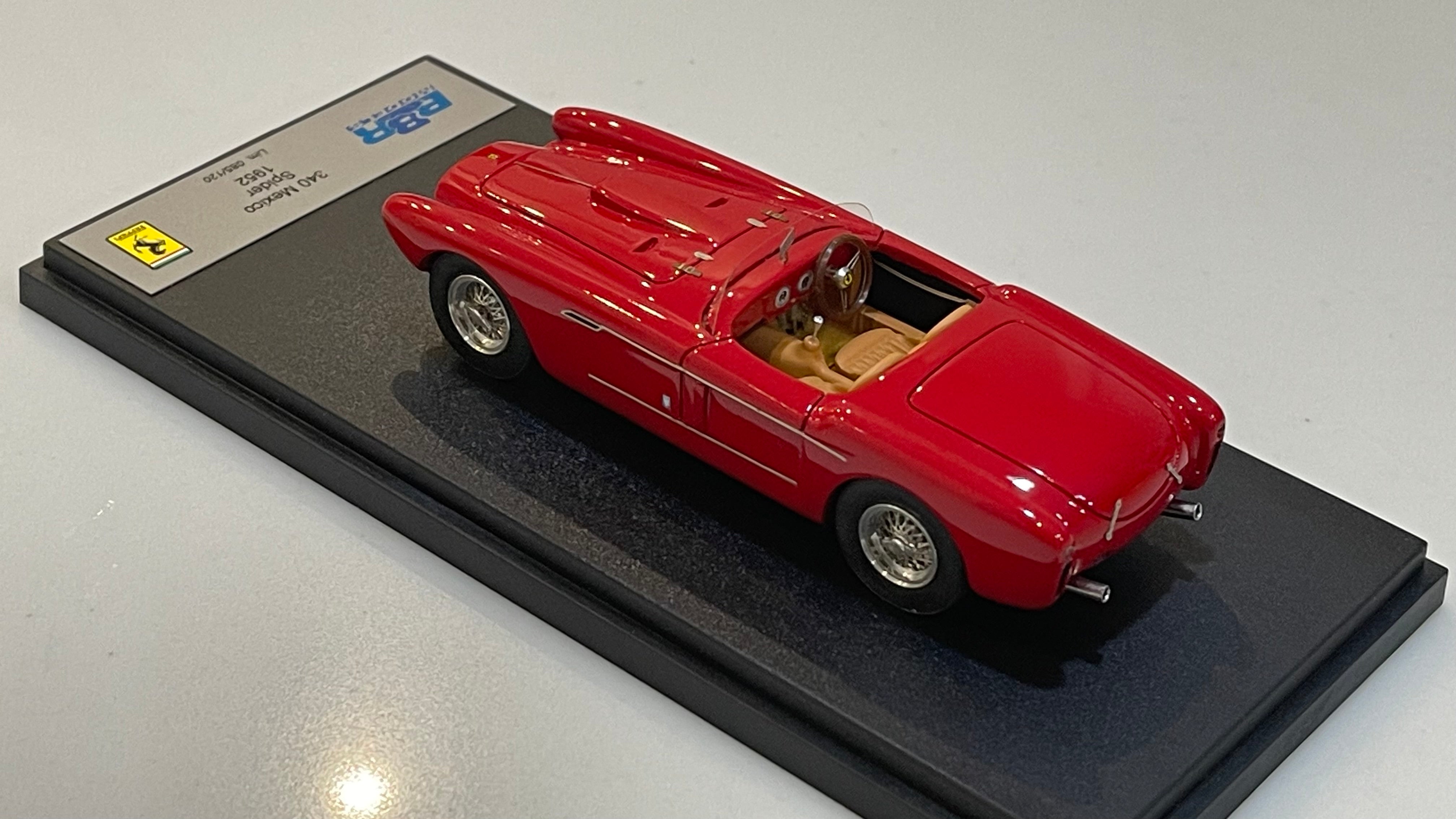 BBR 1/43 Ferrari 340 Mexico Spider 1952 Red BBR175B