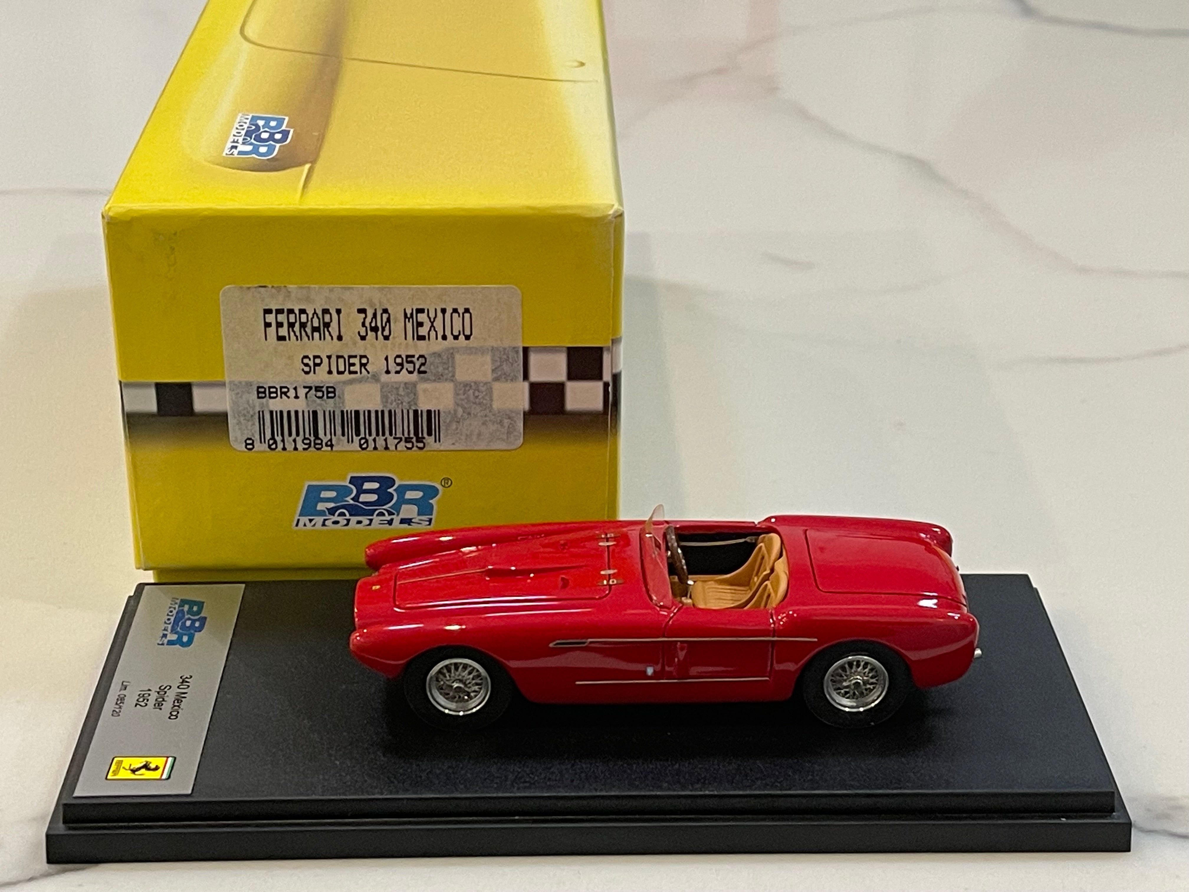 BBR 1/43 Ferrari 340 Mexico Spider 1952 Red BBR175B