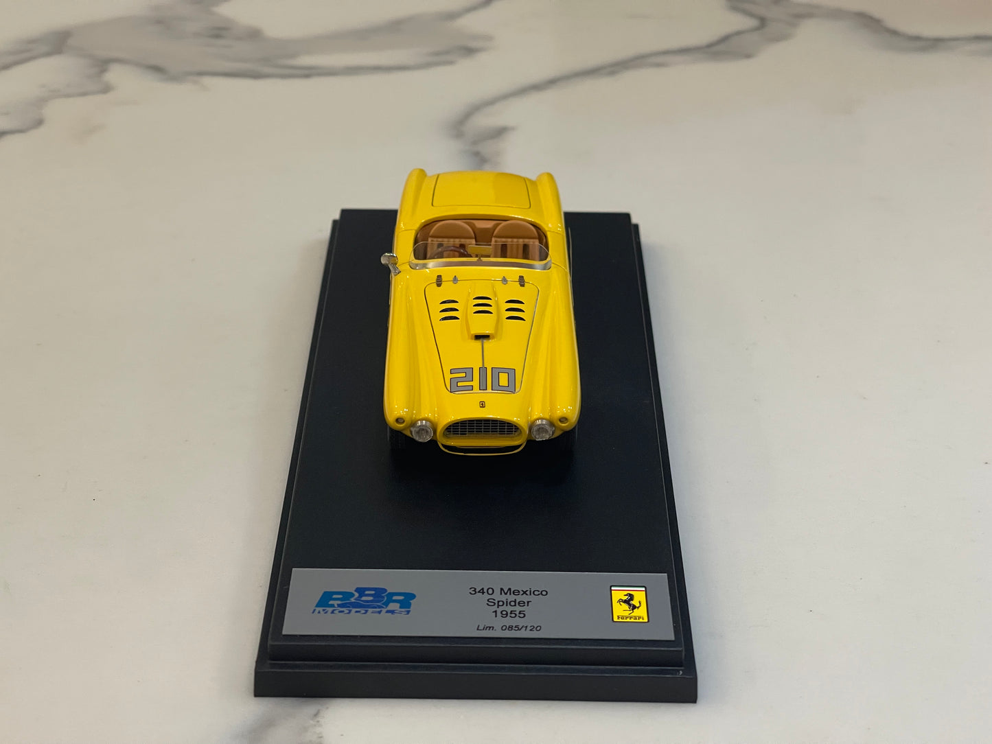 BBR 1/43 Ferrari 340 Mexico Spider Watkins Glen 1955 Yellow No. 210 BBR175C