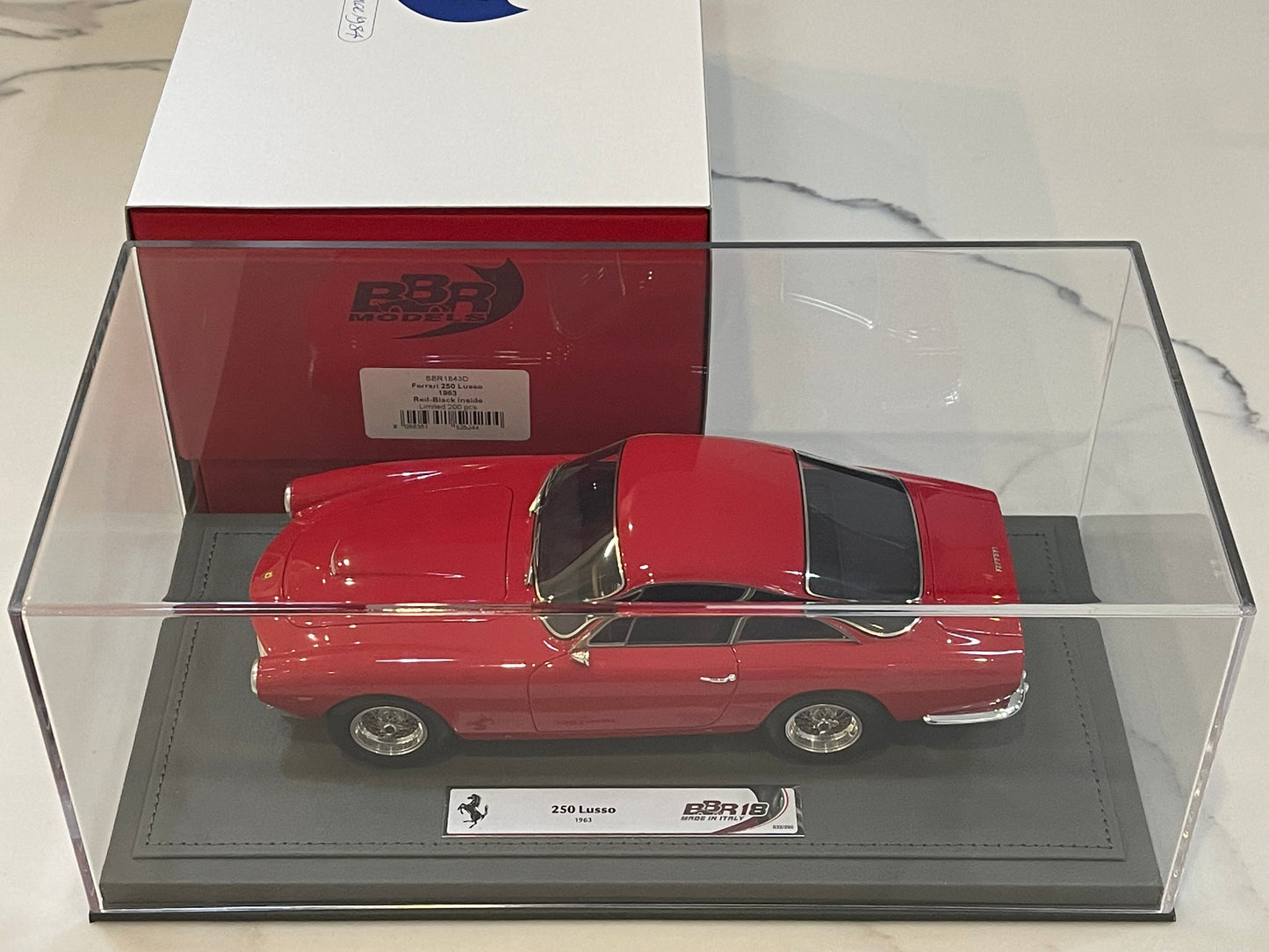 BBR 1/18 Ferrari 250 GT Lusso 1963 Rosso Corsa BBR1843D