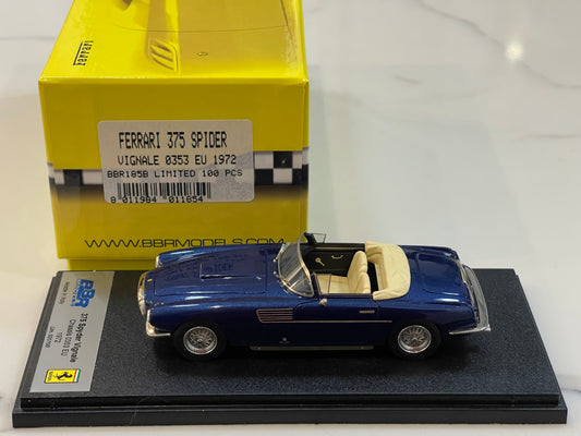 BBR 1/43 Ferrari 375 Spider Vignale 0353EU 1954 Blue BBR185B