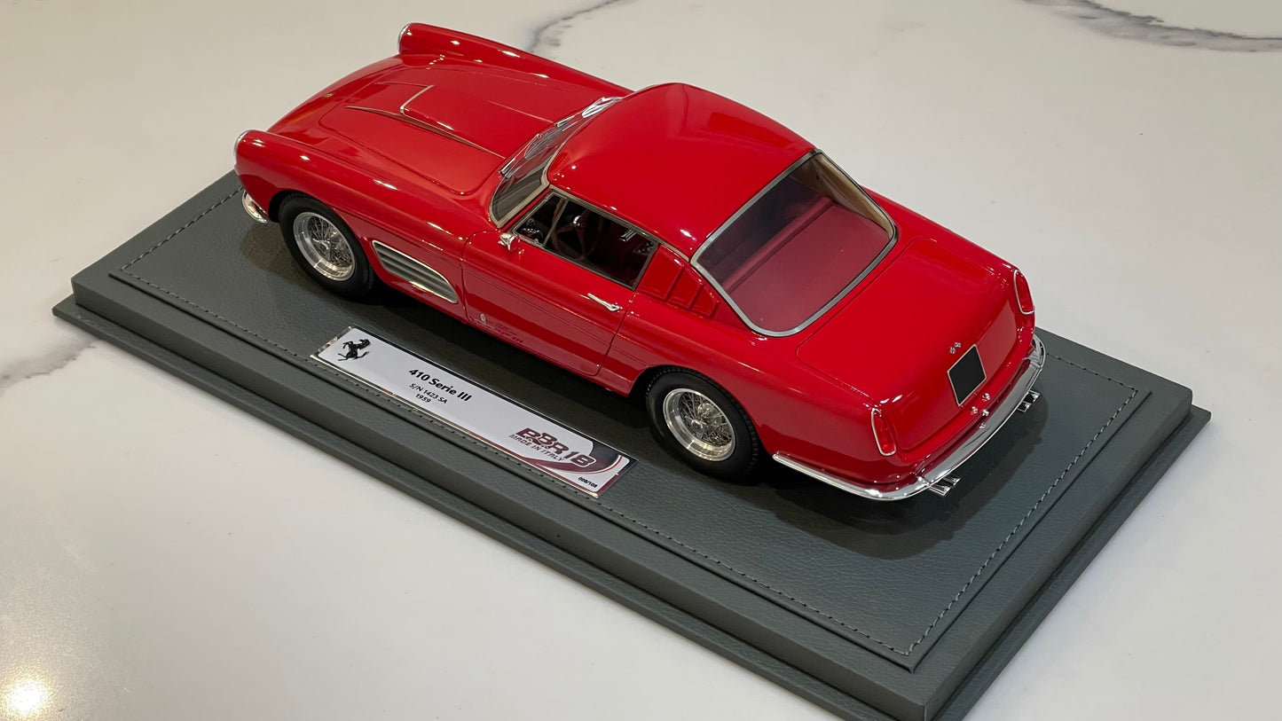BBR 1/18 Ferrari 410 Superamerica  Series III SN1423SA 1959 Rosso Corsa BBR1865B