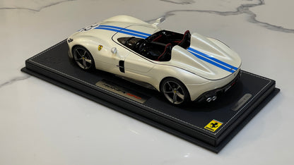 BBR 1/18 Ferrari Monza SP2 2018 Bianco Italia/Blue P1865H