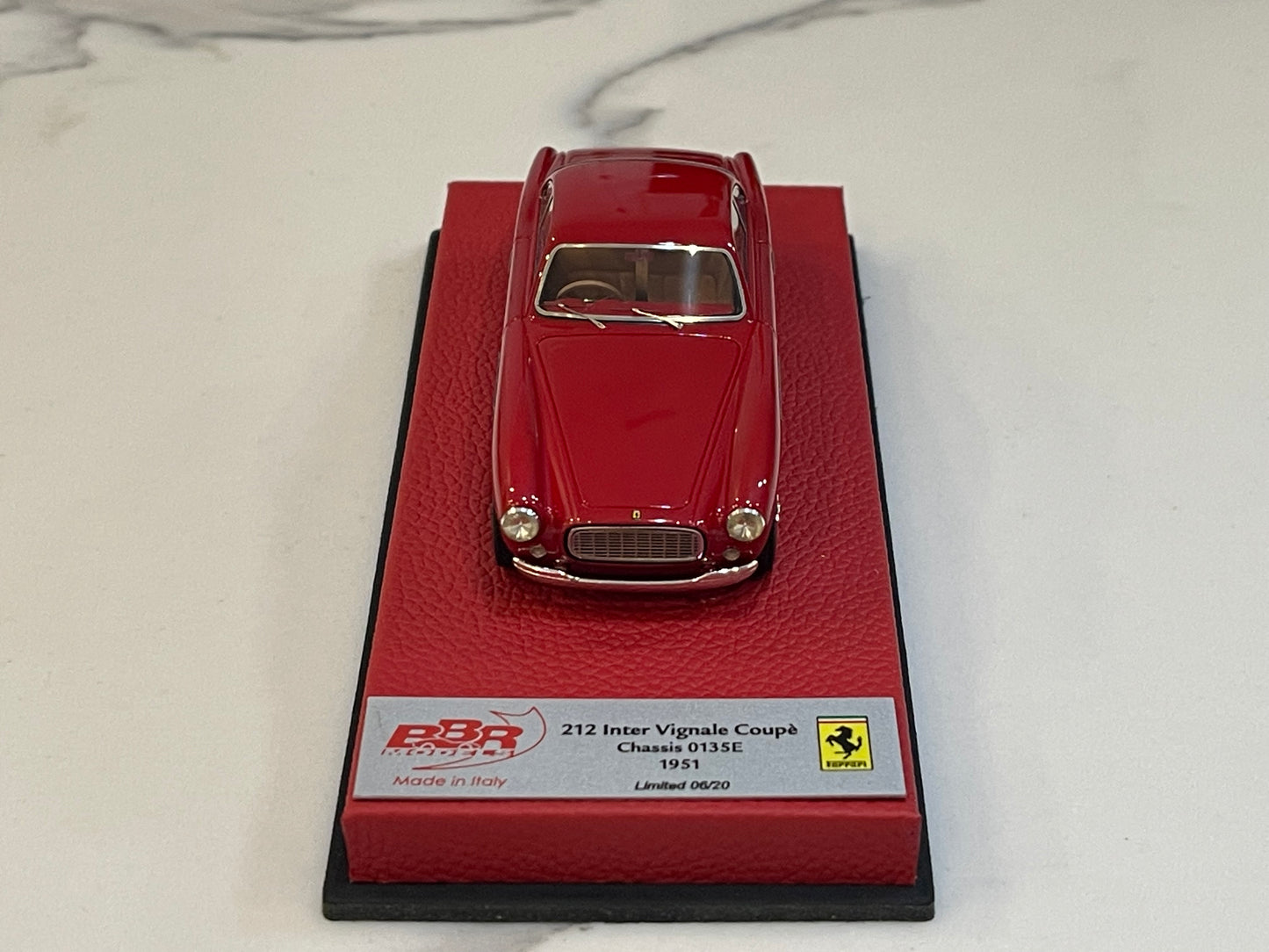 BBR 1/43 Ferrari 212 Inter Vignale Coupe 0135E 1962 Dark Red BBR190APRE