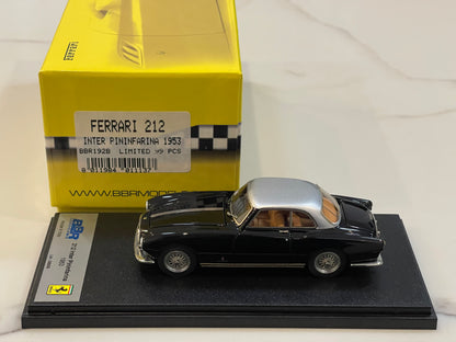BBR 1/43 Ferrari 212 Inter Pininfarina Coupe 1953 Black/Silver BBR192B