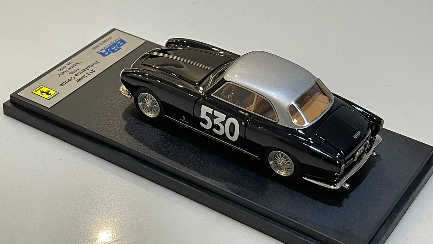 BBR 1/43 Ferrari 212 Inter Pininfarina Coupe Alpine Rally 1953 Black/Silver No. 530 BBR192C