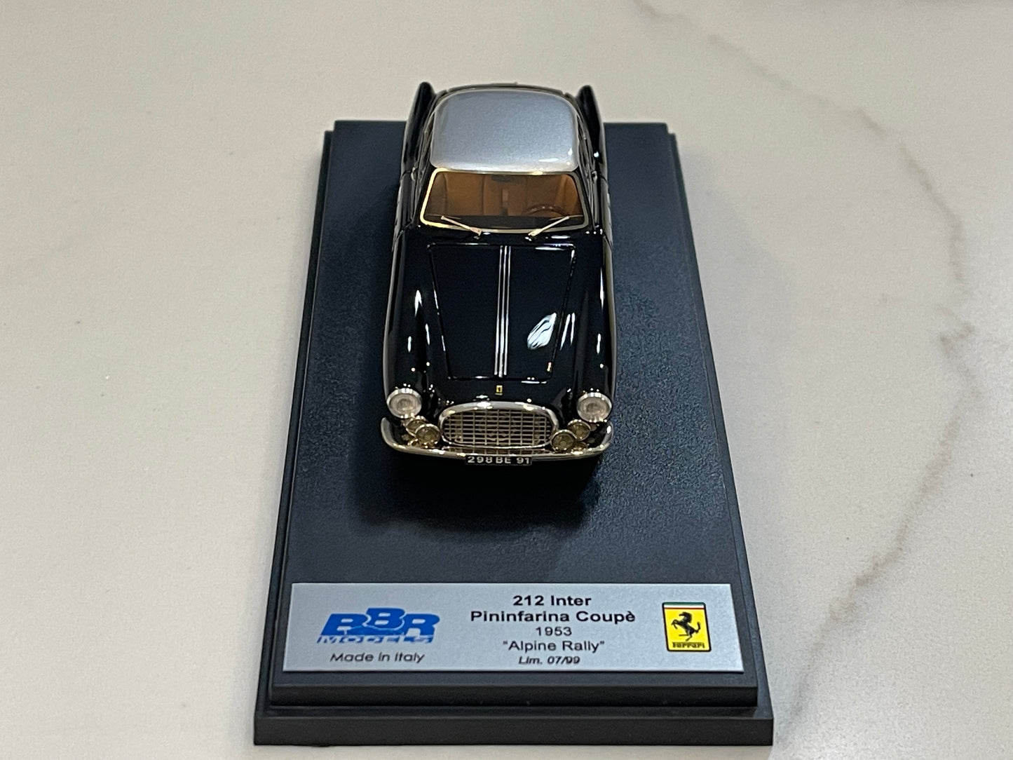 BBR 1/43 Ferrari 212 Inter Pininfarina Coupe Alpine Rally 1953 Black/Silver No. 530 BBR192C