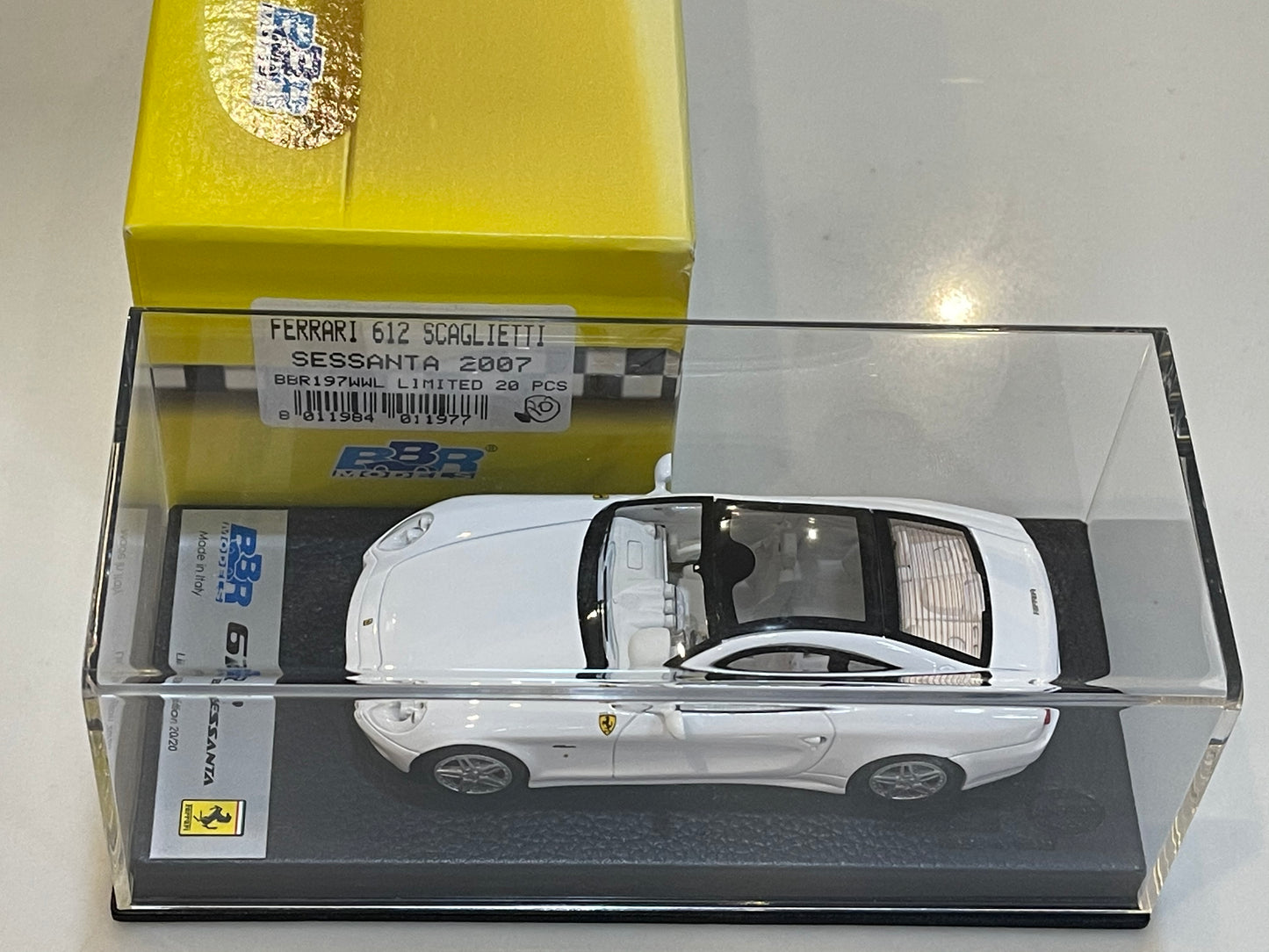 BBR 1/43 Ferrari 612 Scaglietti Sessanta 2007 White BBR197WWL