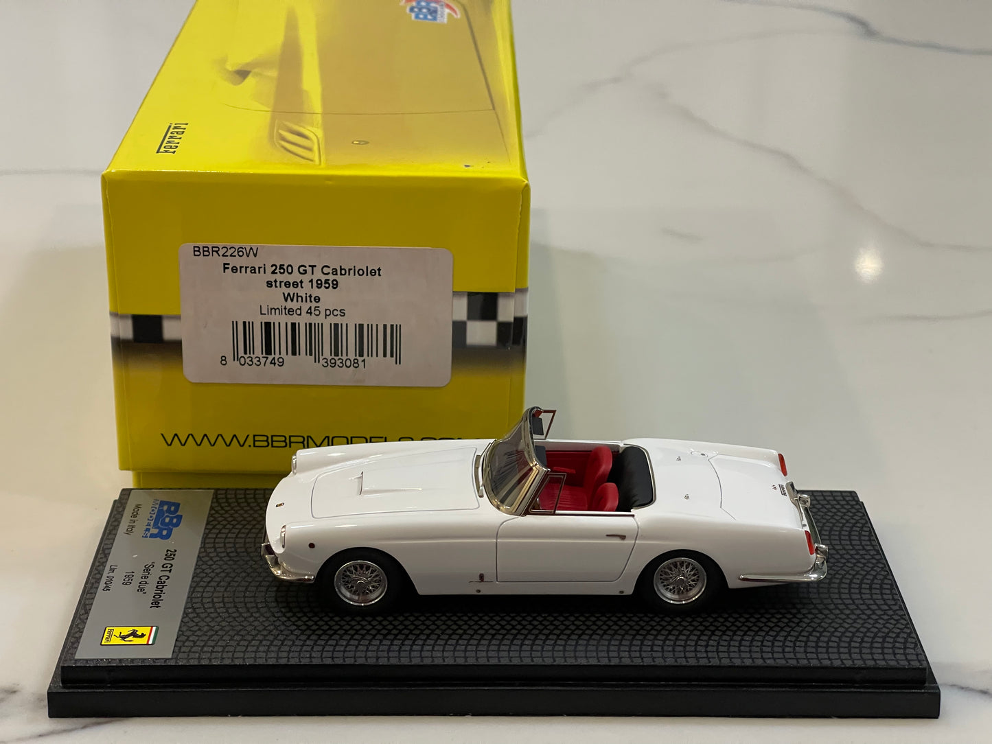 BBR 1/43 Ferrari 250 GT Cabriolet Series II 1959 White BBR226W