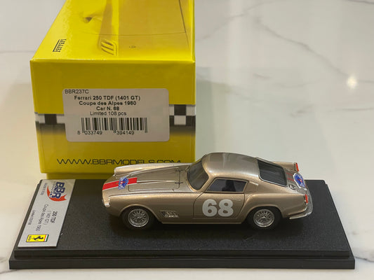 BBR 1/43 Ferrari 250 TDF 1401GT Coupe des Alpes 1960 Met. Gold BBR237C