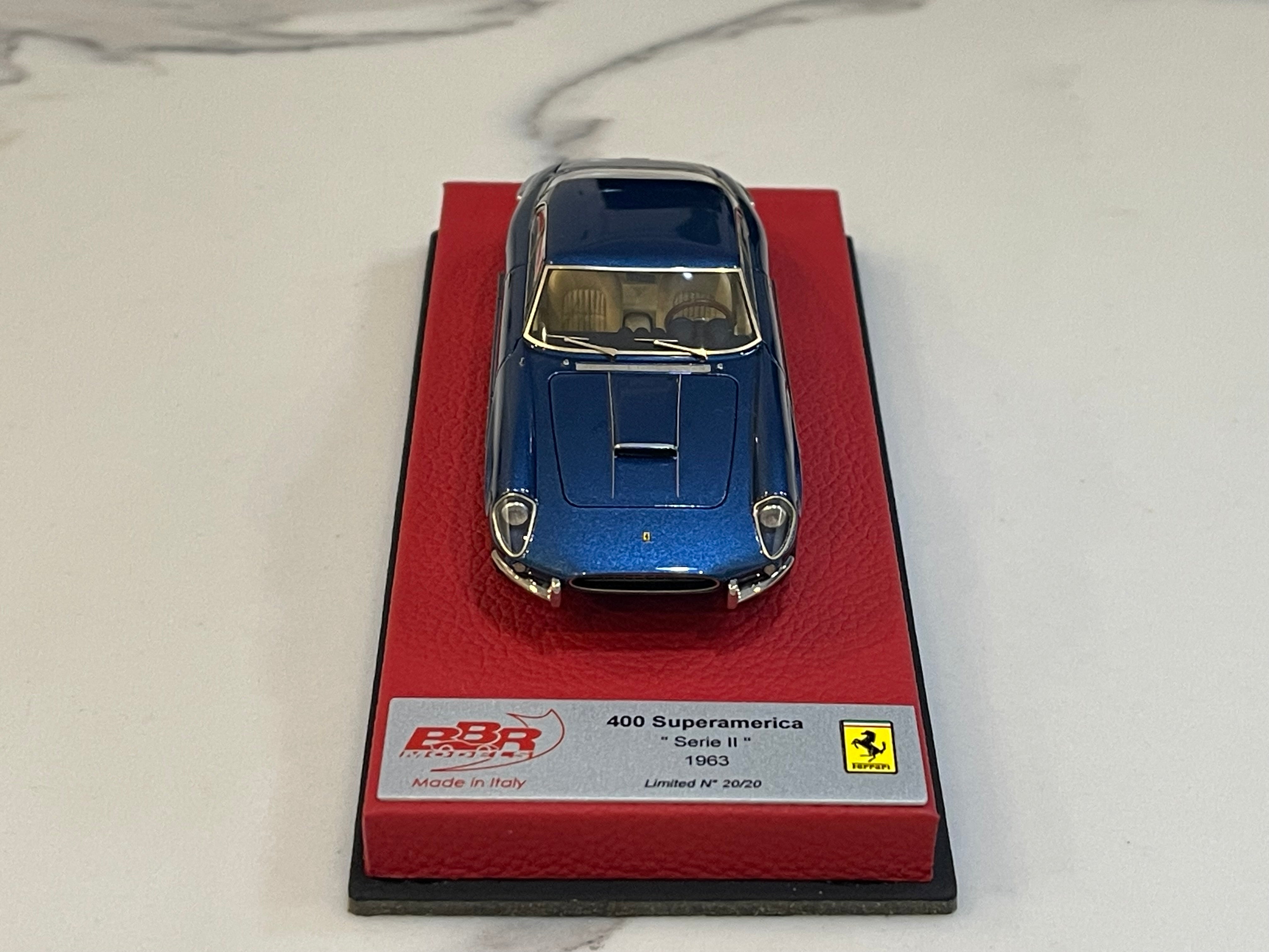 BBR 1/43 Ferrari 400 Superamerica  Series II 1963 Metal. Light Blue BBR238DPRE