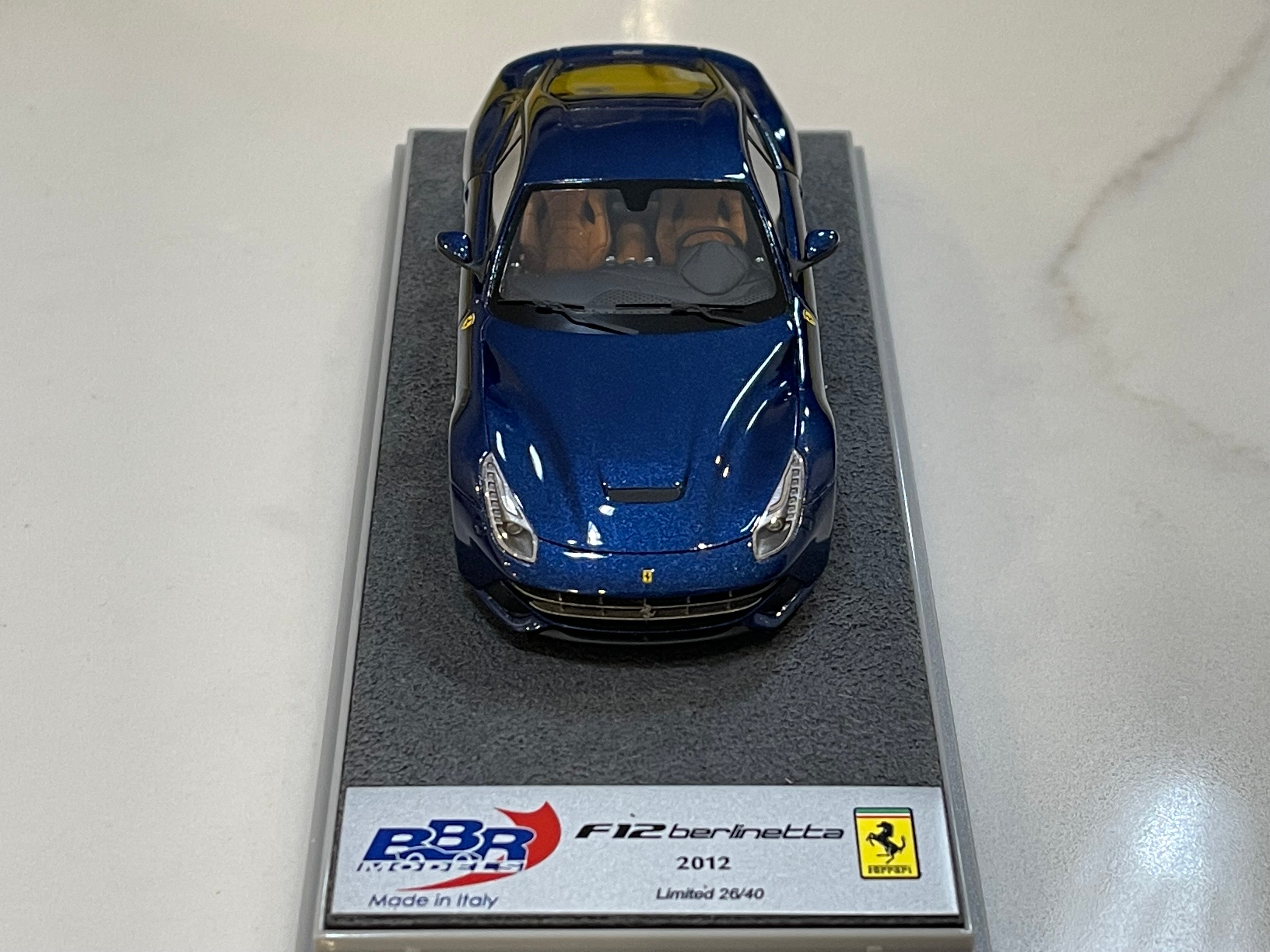 BBR 1/43 Ferrari F12 Berlinetta 2012 Blue TDF BBR241B – Paddock Collection