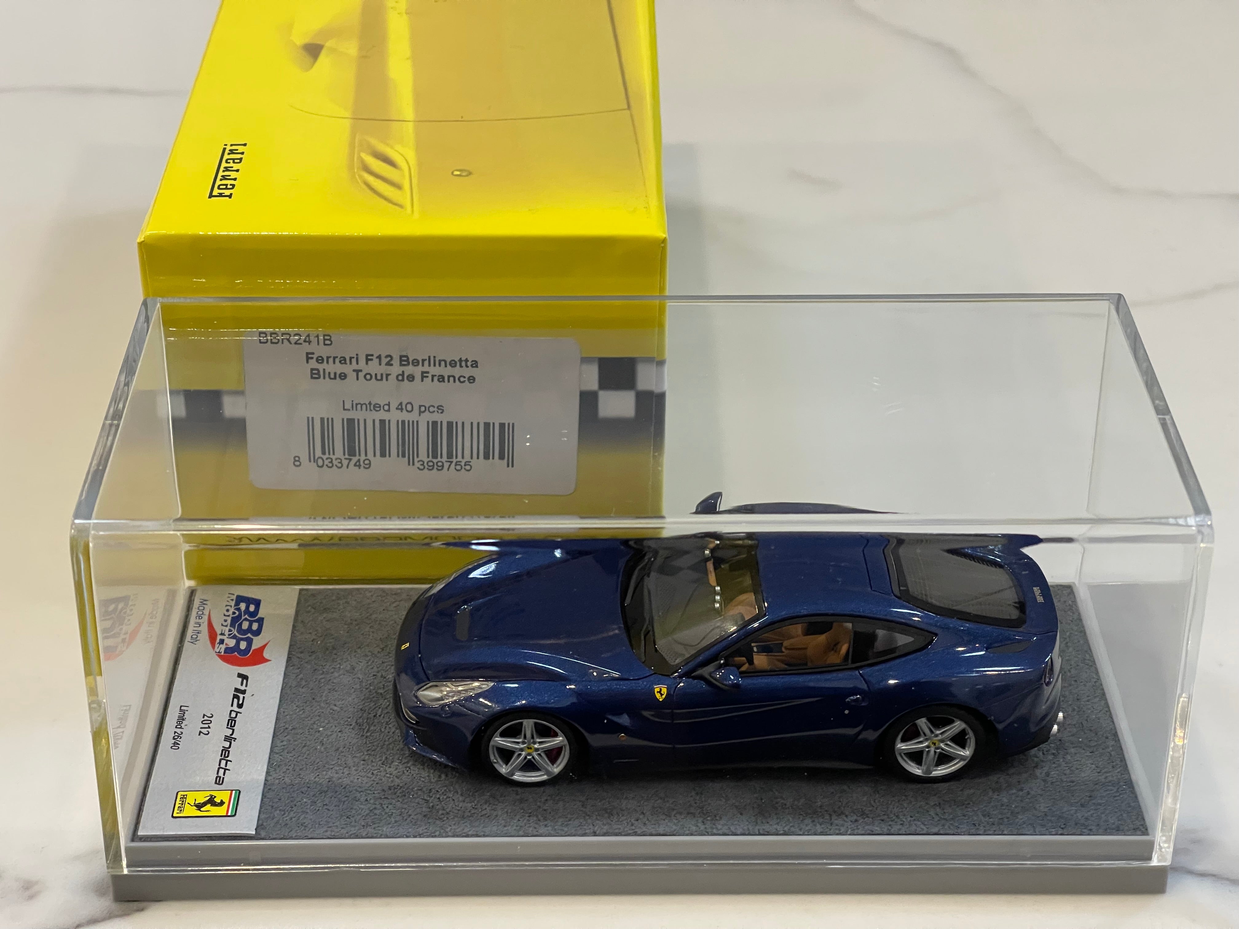 BBR 1/43 Ferrari F12 Berlinetta 2012 Blue TDF BBR241B – Paddock Collection