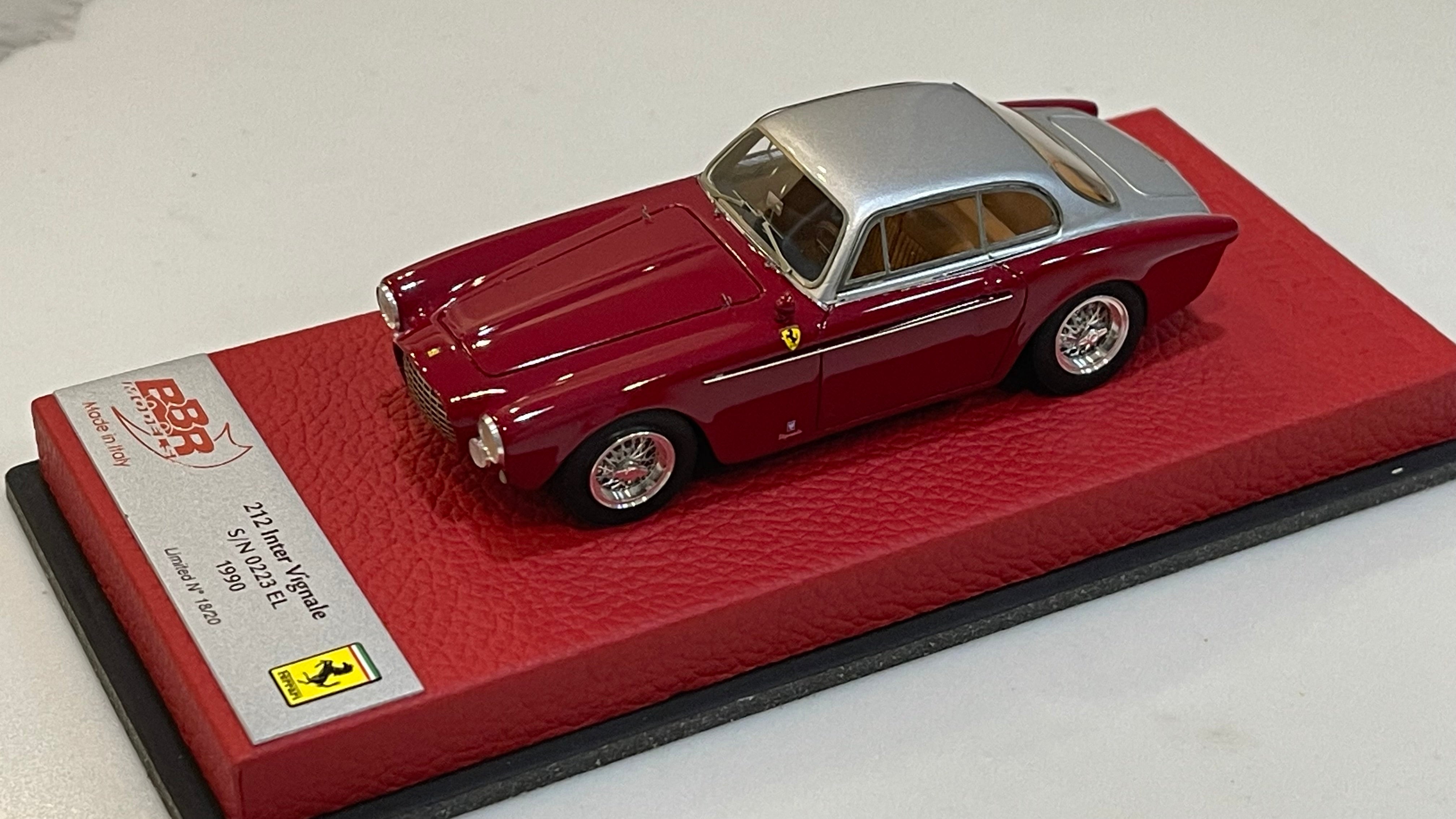 BBR 1/43 Ferrari 212 Inter Vignale Coupe 0223EL 1952 Red/Silver BBR245FPRE