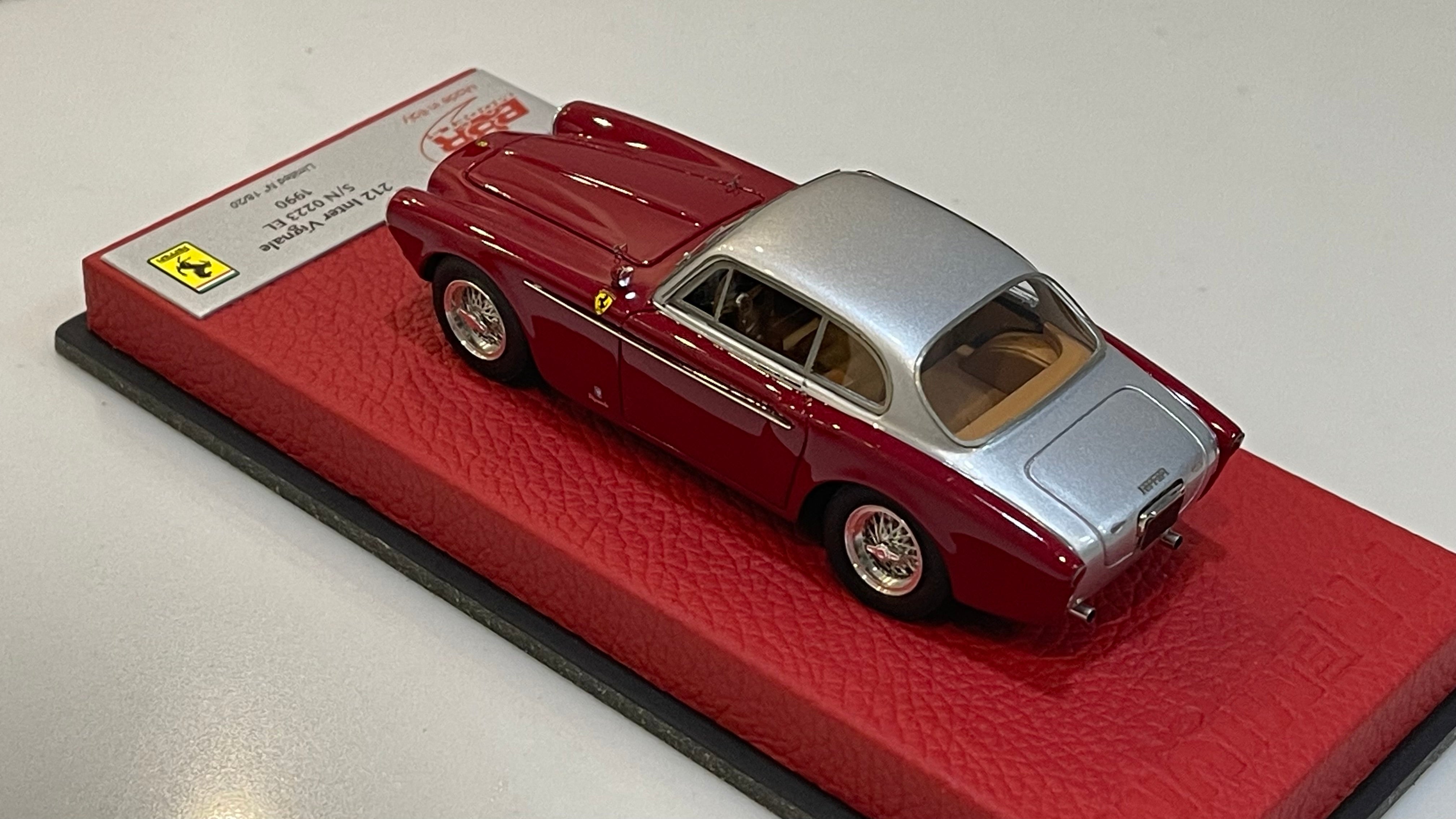 BBR 1/43 Ferrari 212 Inter Vignale Coupe 0223EL 1952 Red/Silver BBR245FPRE