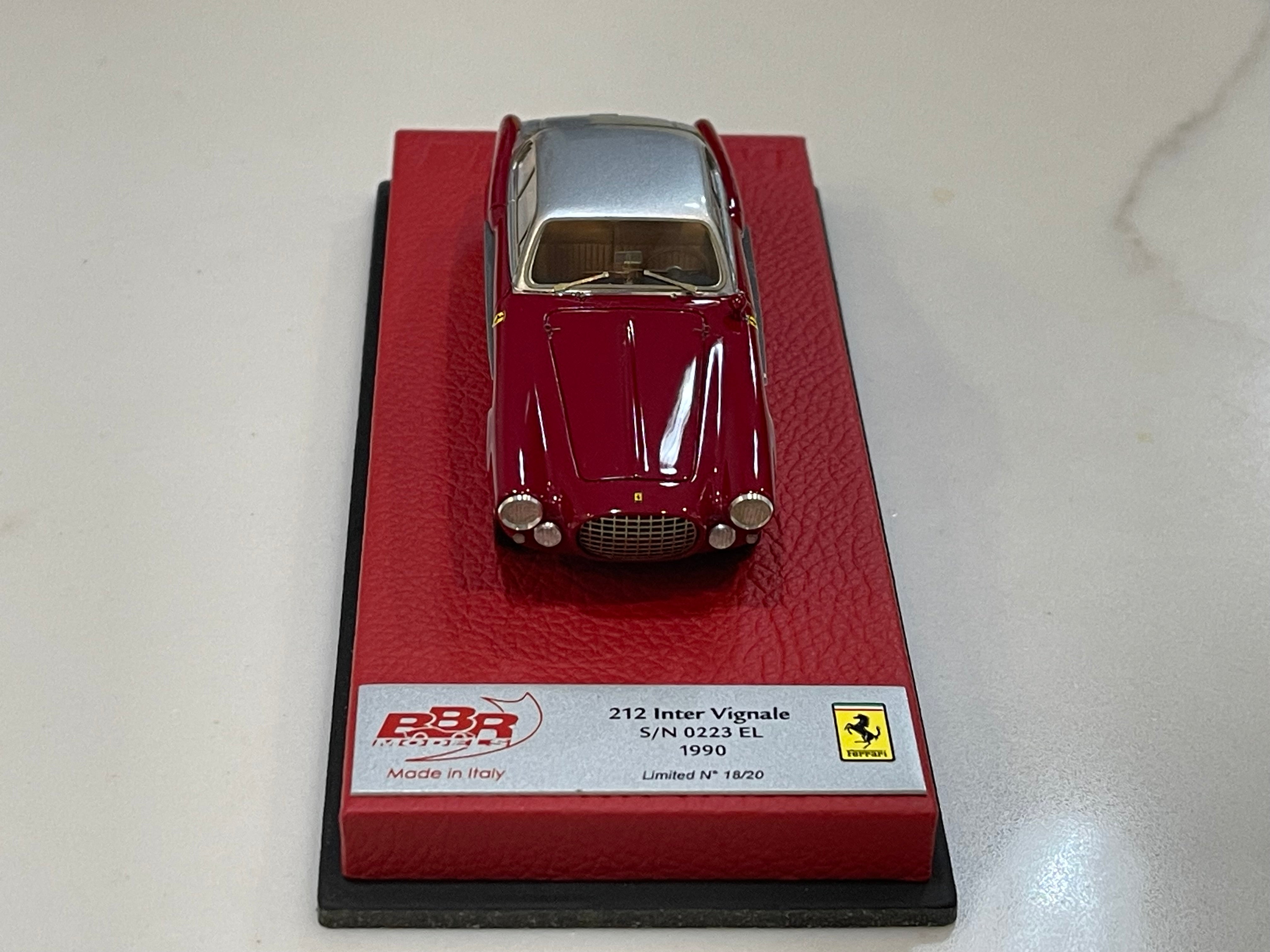 BBR 1/43 Ferrari 212 Inter Vignale Coupe 0223EL 1952 Red/Silver BBR245FPRE