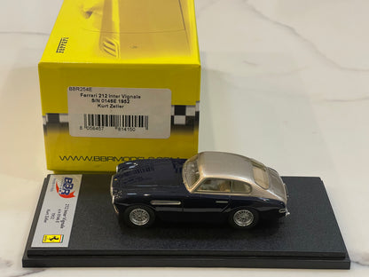 BBR 1/43 Ferrari 212 Inter Vignale Coupe 0146E 1952 Dark Blue/Gold BBR254E