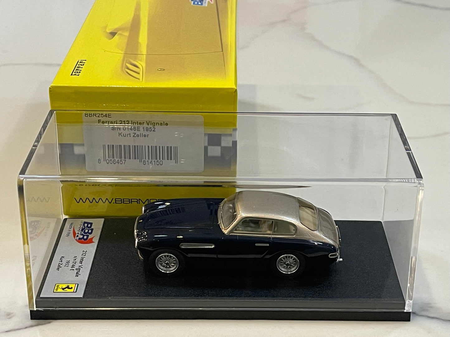BBR 1/43 Ferrari 212 Inter Vignale Coupe 0146E 1952 Dark Blue/Gold BBR254E