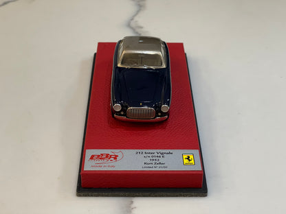 BBR 1/43 Ferrari 212 Inter Vignale Coupe 0146E Kurt Zeller 1952 Dark Blue/Gold BBR254EPRE