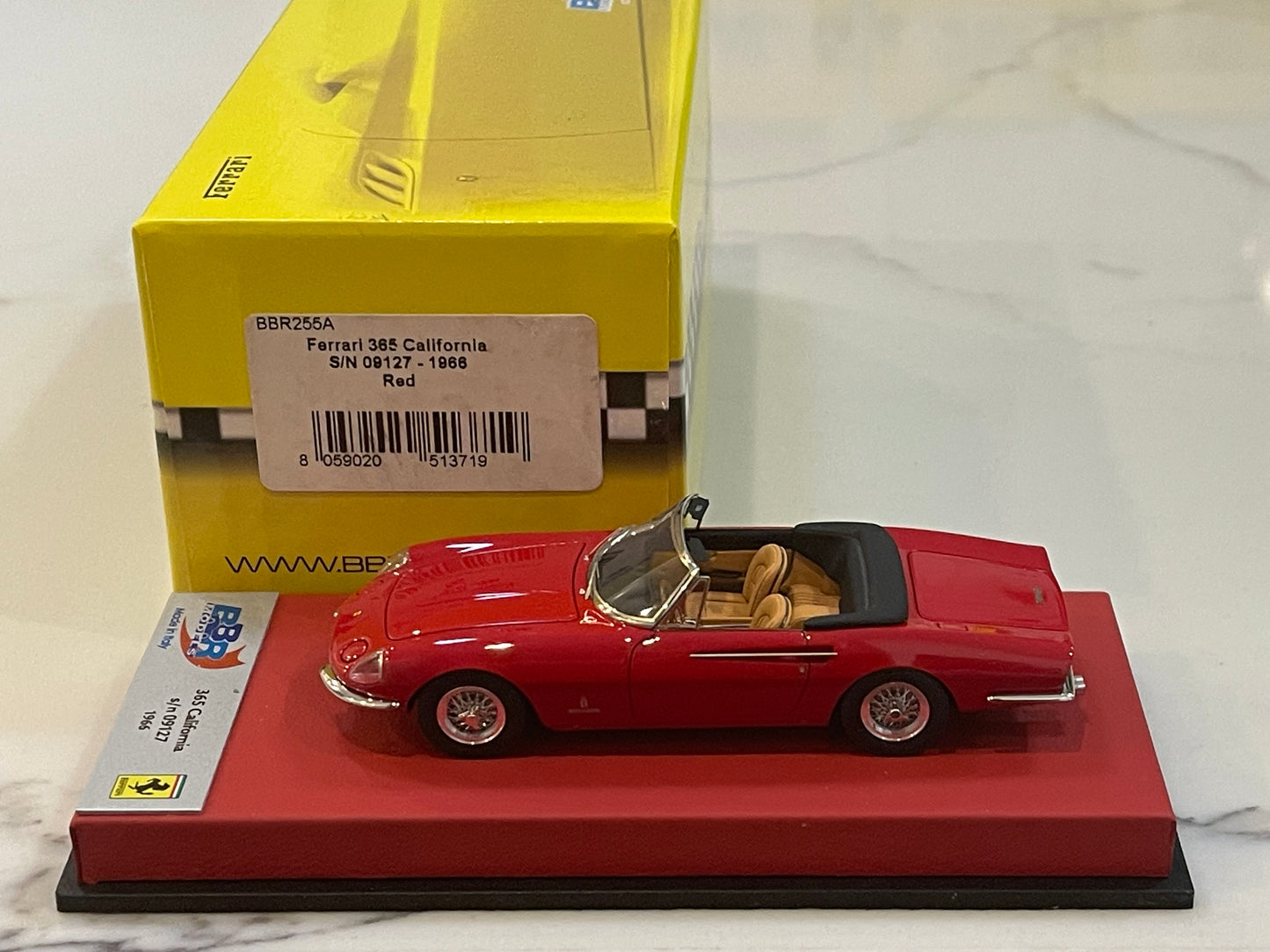 BBR 1/43 Ferrari 365 California 09127GT 1966 Red BBR255ALB