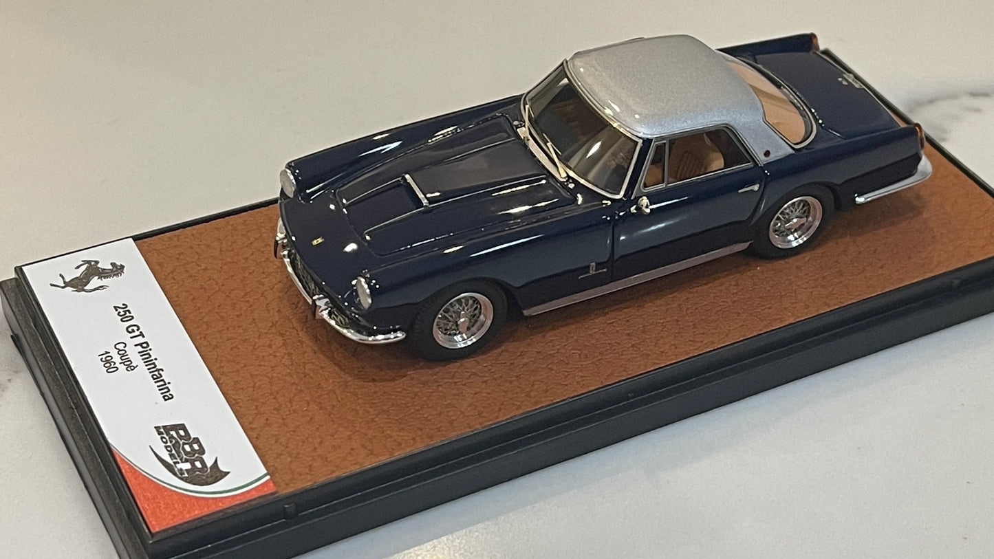 BBR 1/43 Ferrari 250 GT Pininfarina Coupe 1959 Dark Blue/Silver BBR258B