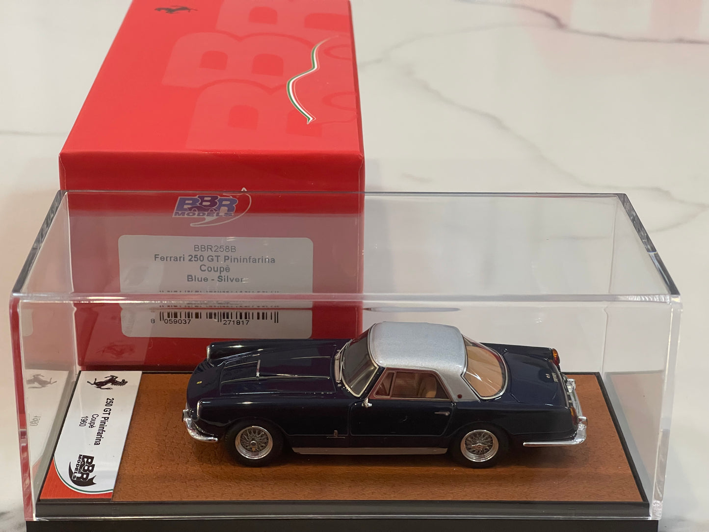 BBR 1/43 Ferrari 250 GT Pininfarina Coupe 1959 Dark Blue/Silver BBR258B