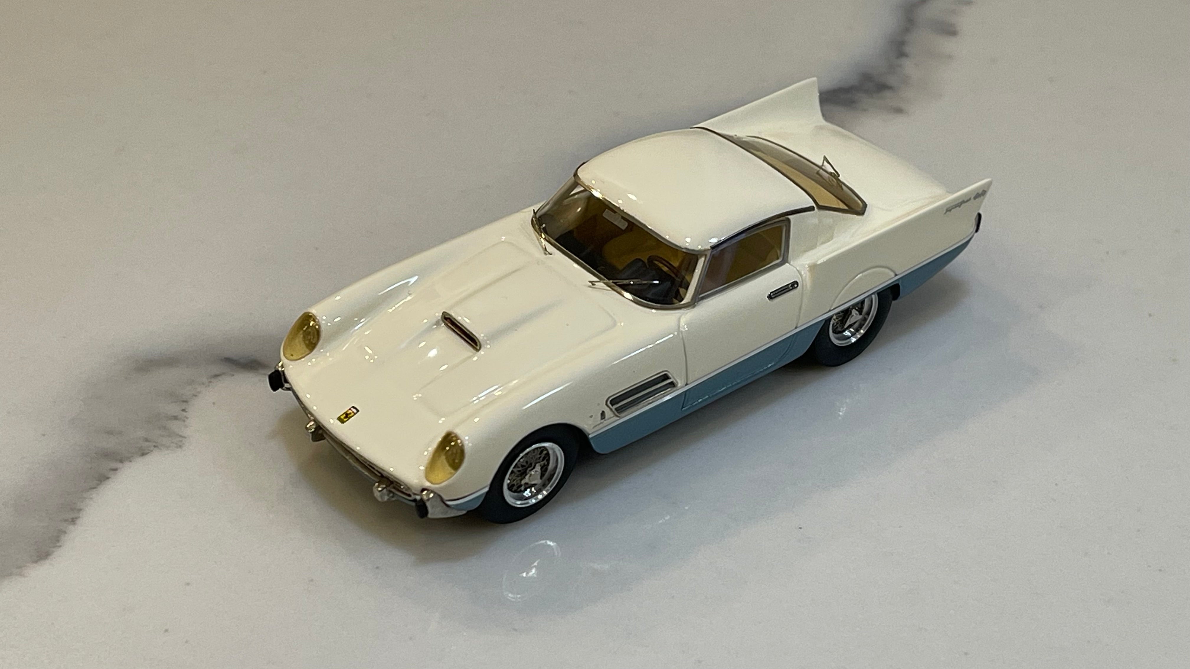 BBR 1/43 Ferrari 410 Superfast Paris Auto Show 1956 White/Blue BBR40