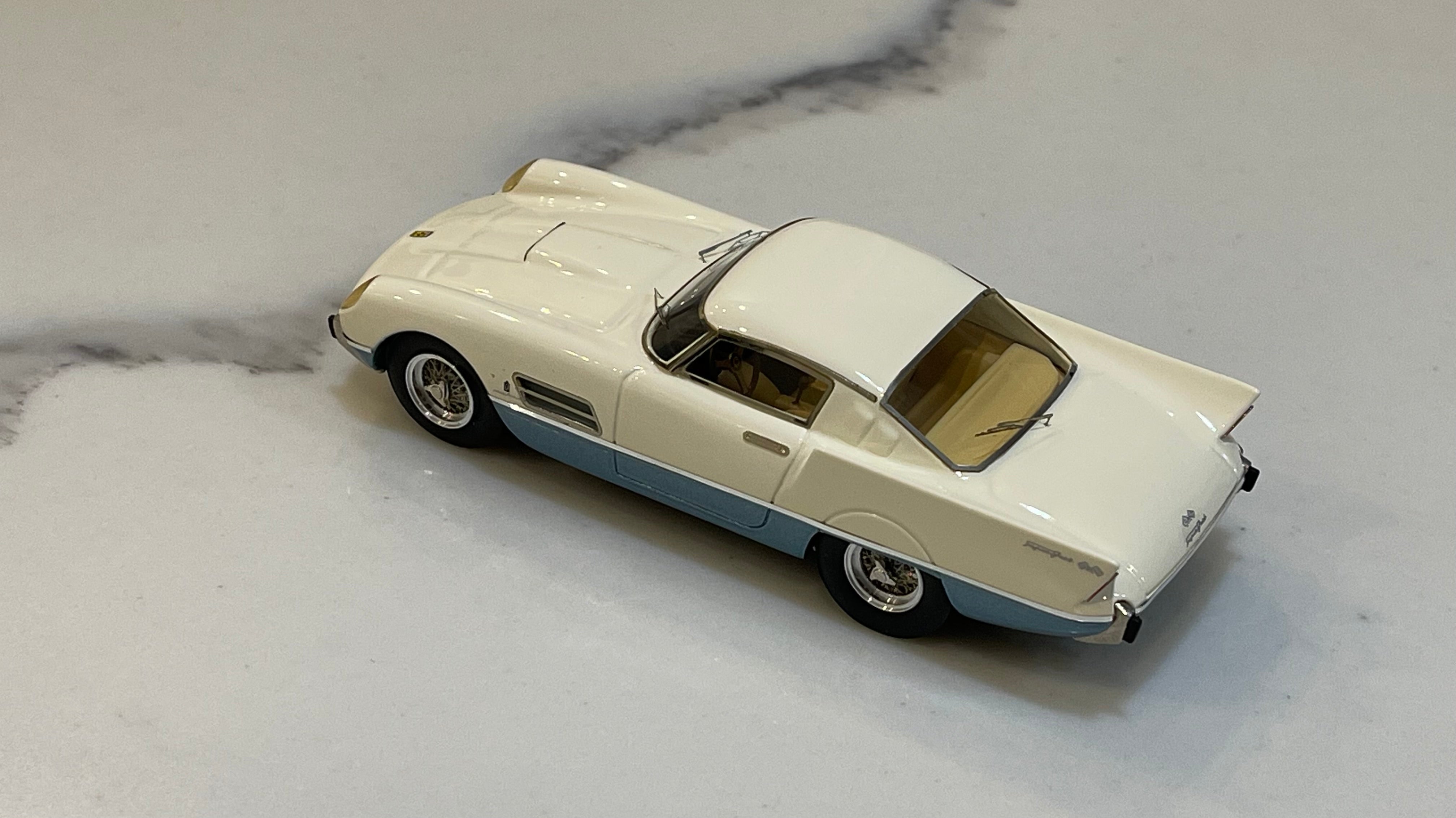 BBR 1/43 Ferrari 410 Superfast Paris Auto Show 1956 White/Blue BBR40