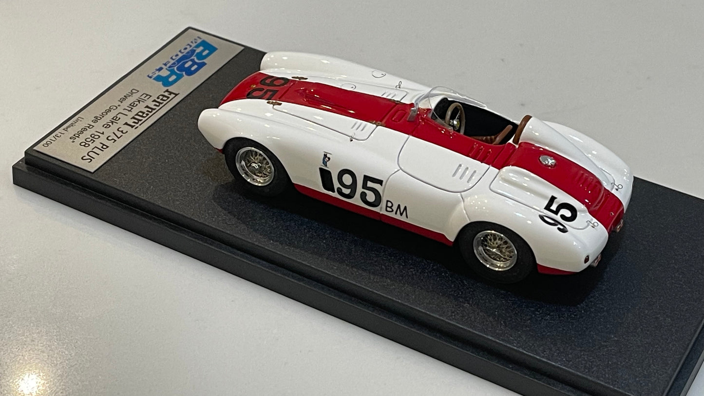 BBR 1/43 Ferrari 375 Plus Elkhart Lake 1958 White No. 95 BBR42F