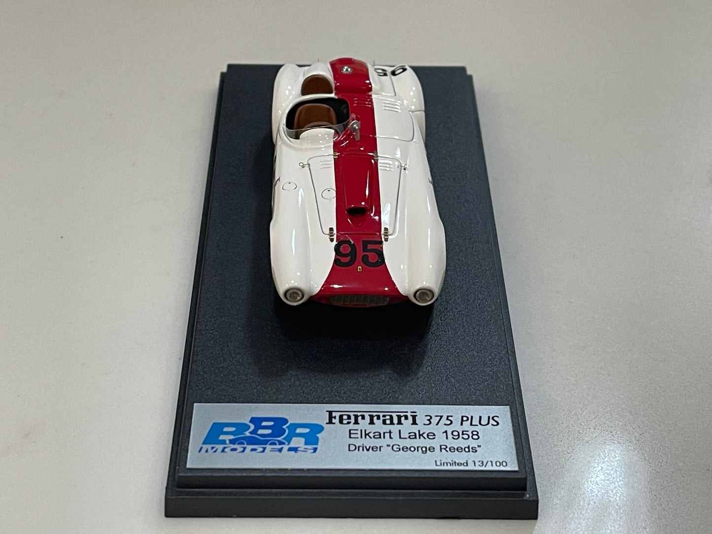 BBR 1/43 Ferrari 375 Plus Elkhart Lake 1958 White No. 95 BBR42F