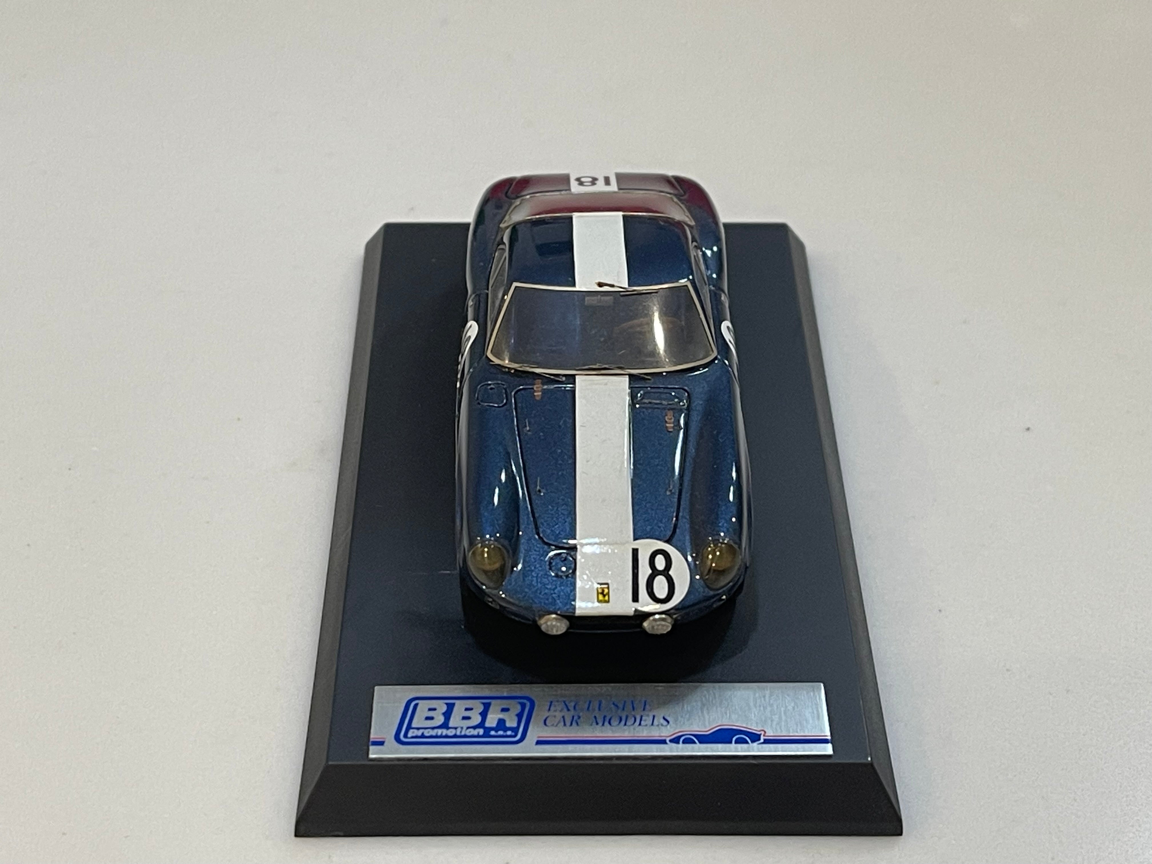 BBR 1/43 Ferrari 250 GT Sperimentale 3 Hours Daytona 1962 Blue No. 18 BBR48D