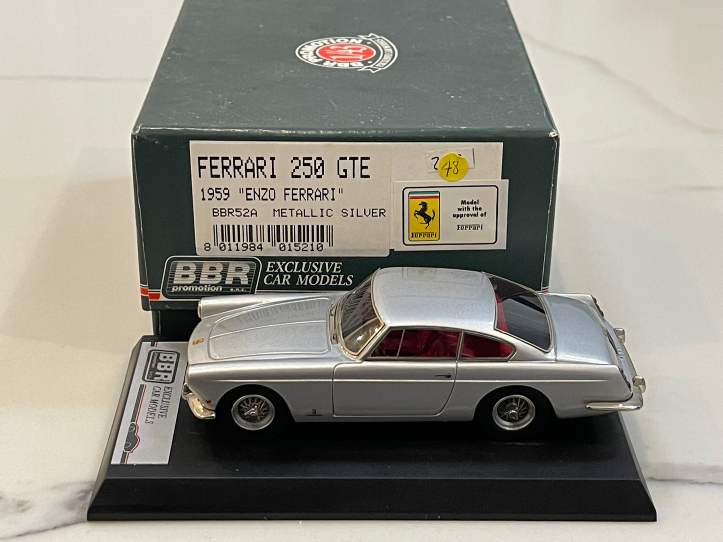 BBR 1/43 Ferrari 250 GTE Enzo Ferrari 1959 Silver BBR52A