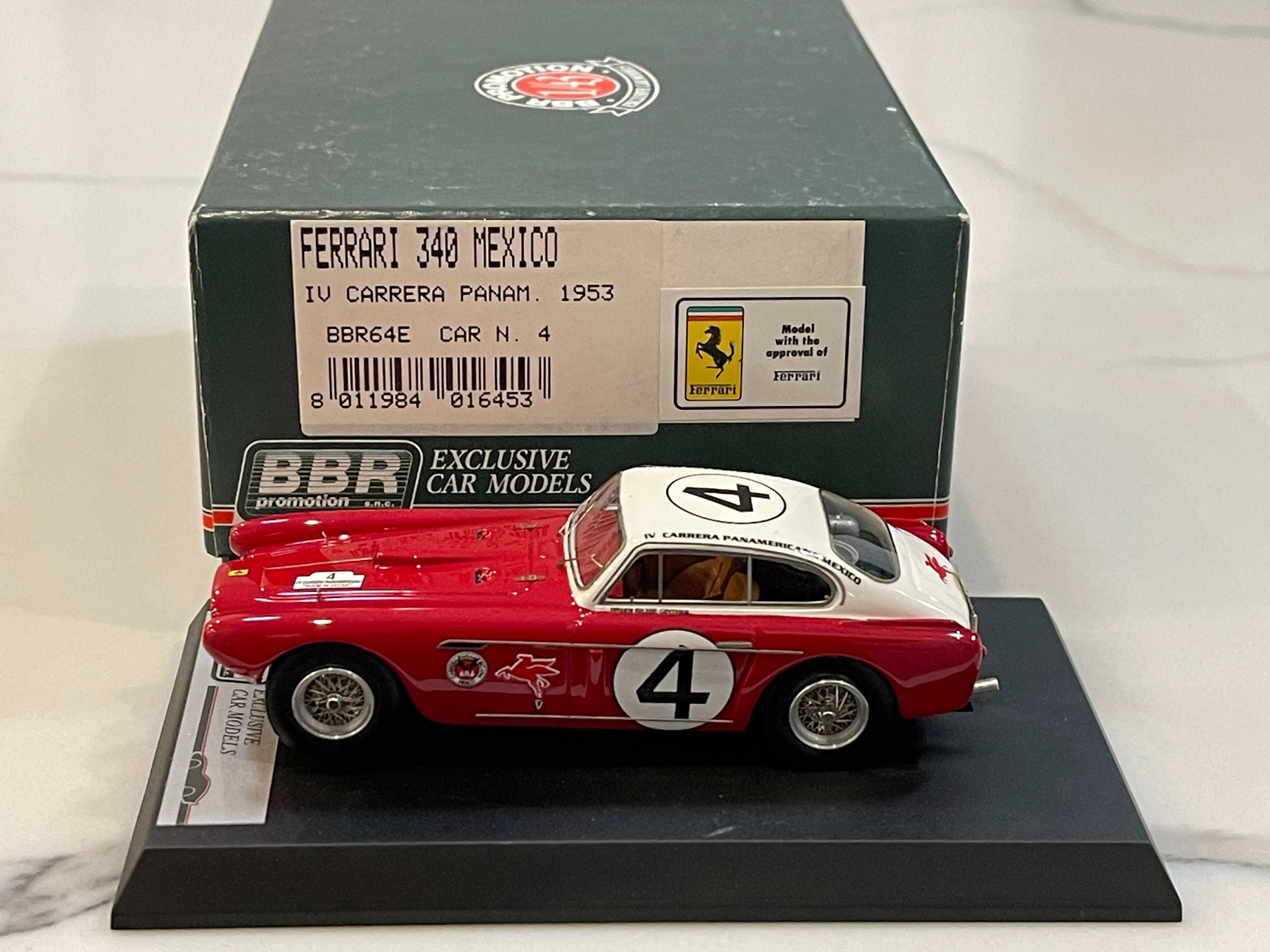 BBR 1/43 Ferrari 340 Mexico IV Carrera Panamericana 1953 Red/White No. 4 BBR64E