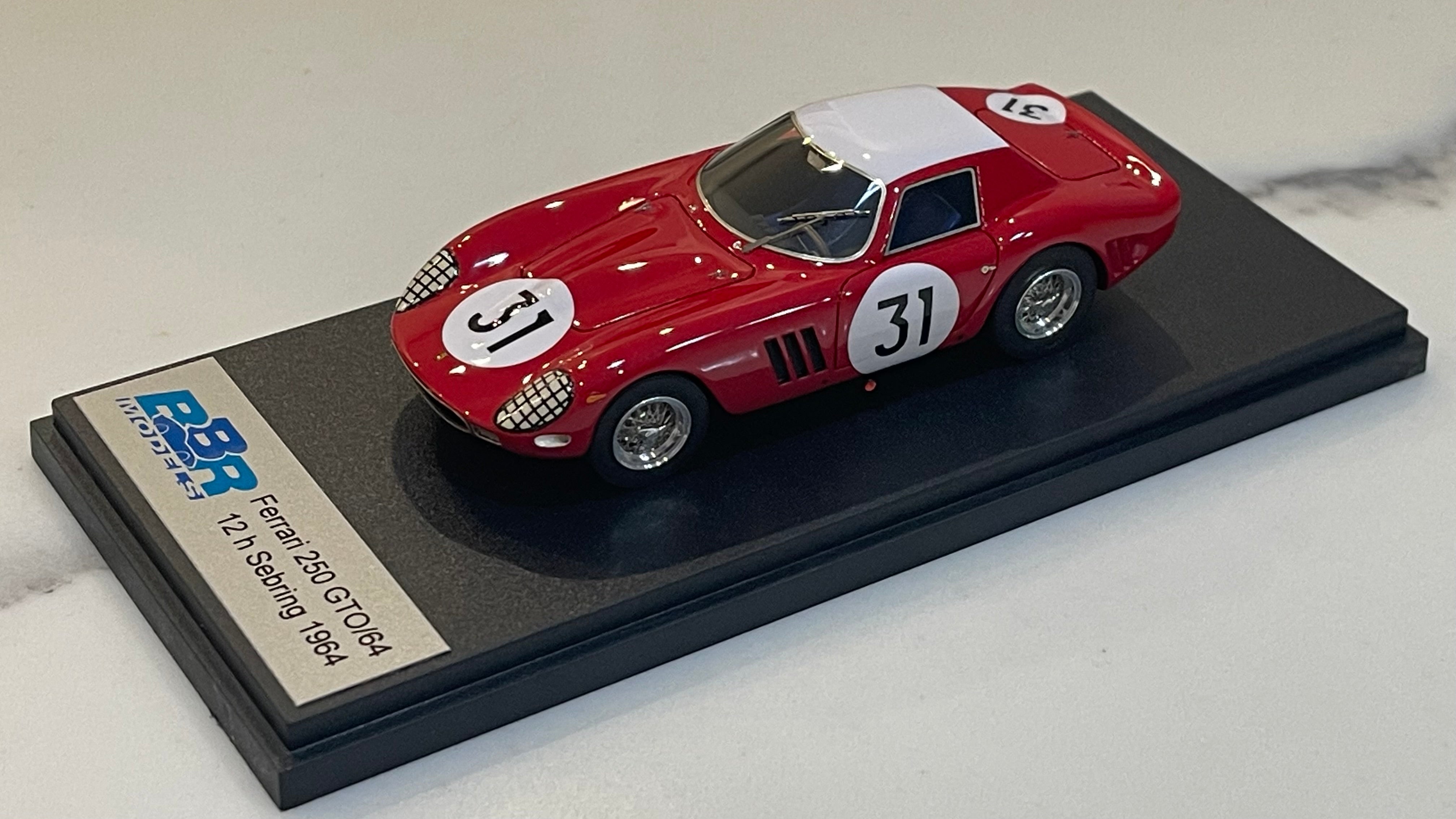 BBR 1/43 Ferrari 250 GTO Series II 12 Hour Sebring 1964 Red No. 31 BBR73E