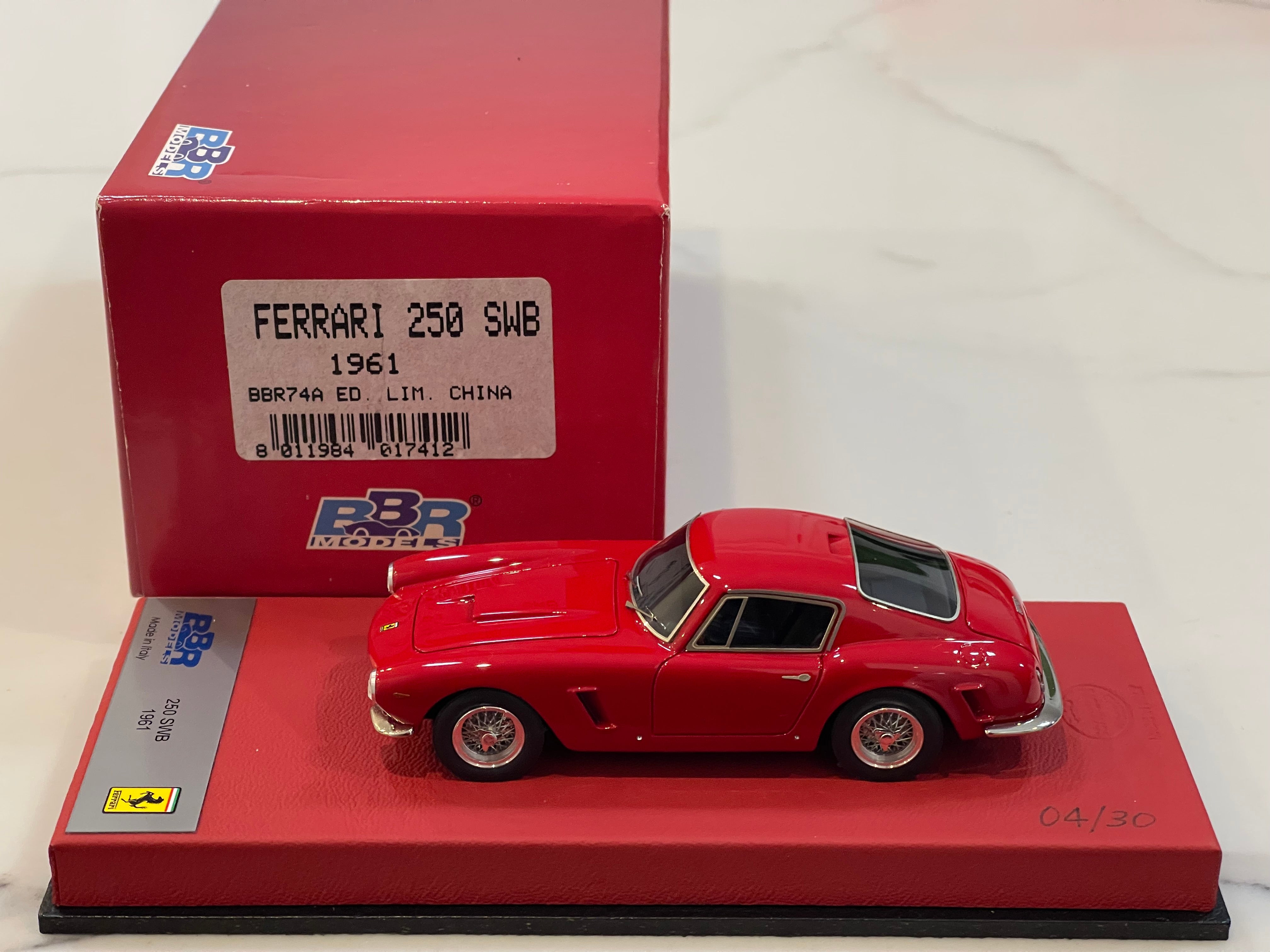 BBR 1/43 Ferrari 250 SWB China 1961 Red BBR74ACH