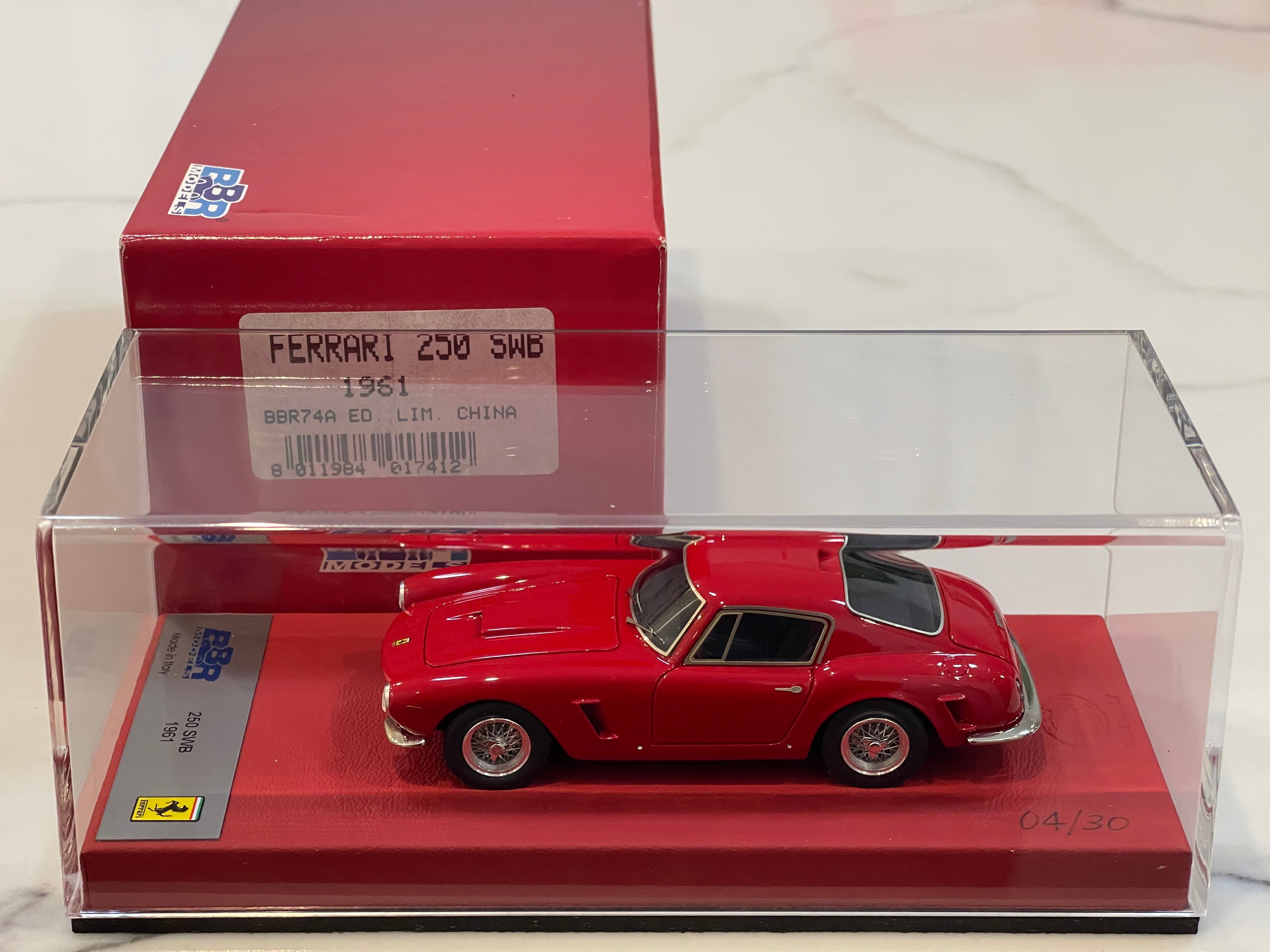 BBR 1/43 Ferrari 250 SWB China 1961 Red BBR74ACH